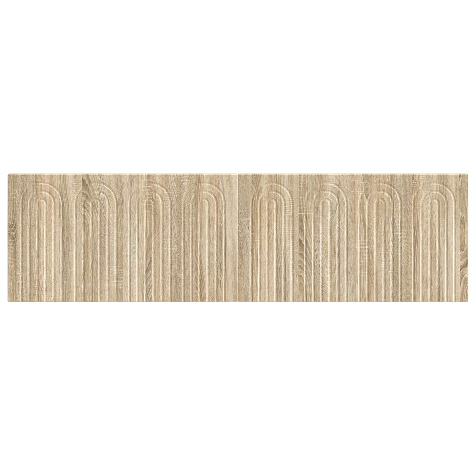Wall Headboard Brown Engineered Wood 180.5 cm x 3 cm x 50 cm