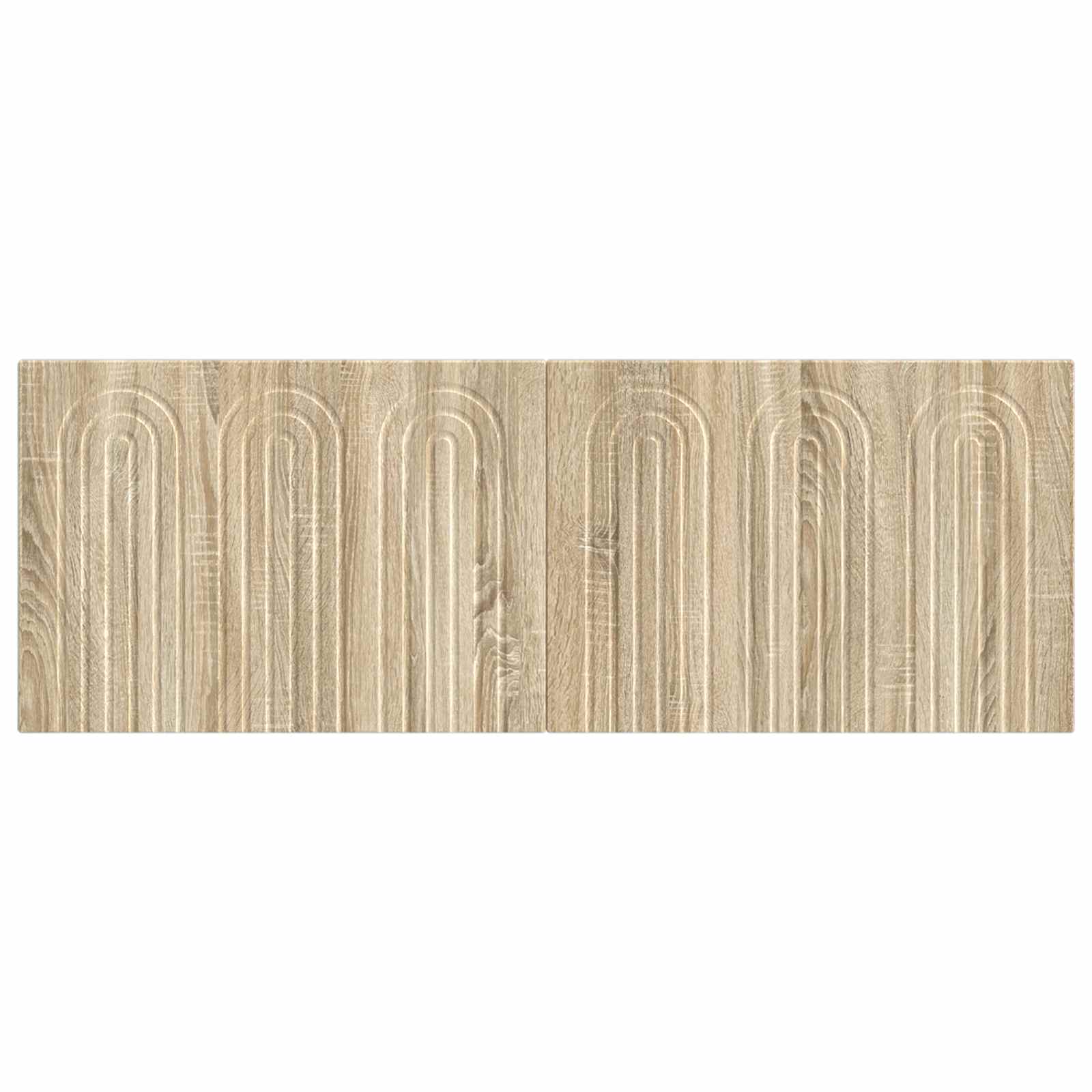 Wall Headboard Brown Engineered Wood 142 cm x 3 cm x 50 cm