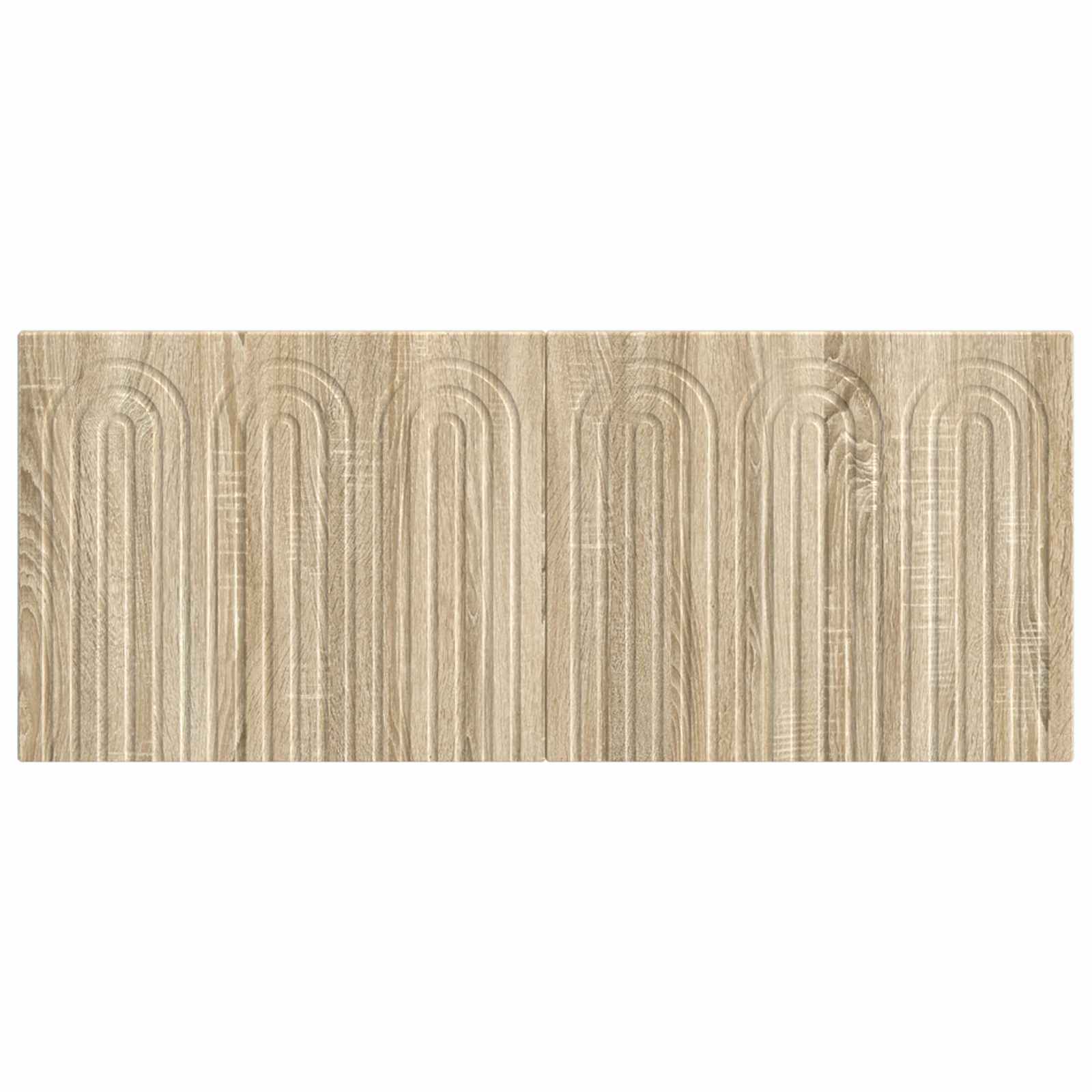 Wall Headboard Brown Engineered Wood 123 cm x 3 cm x 50 cm