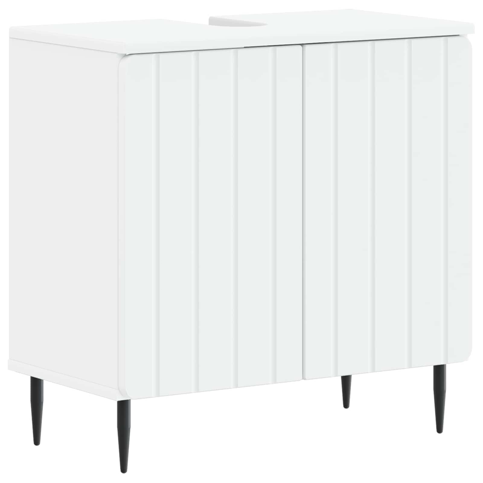 Bathroom Sink Cabinet White Slim 59.5x31.5x59cm