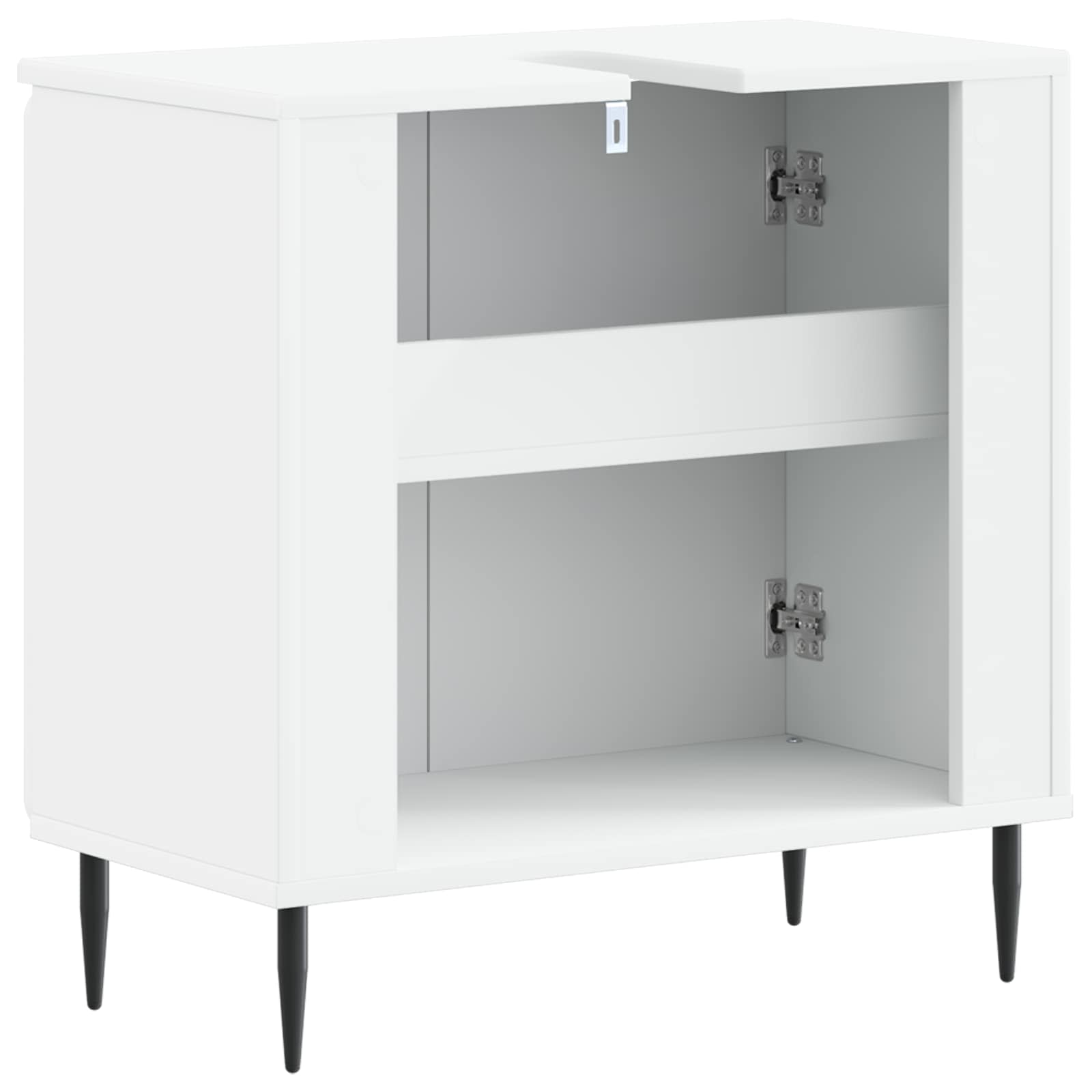 Bathroom Sink Cabinet White Slim 59.5x31.5x59cm
