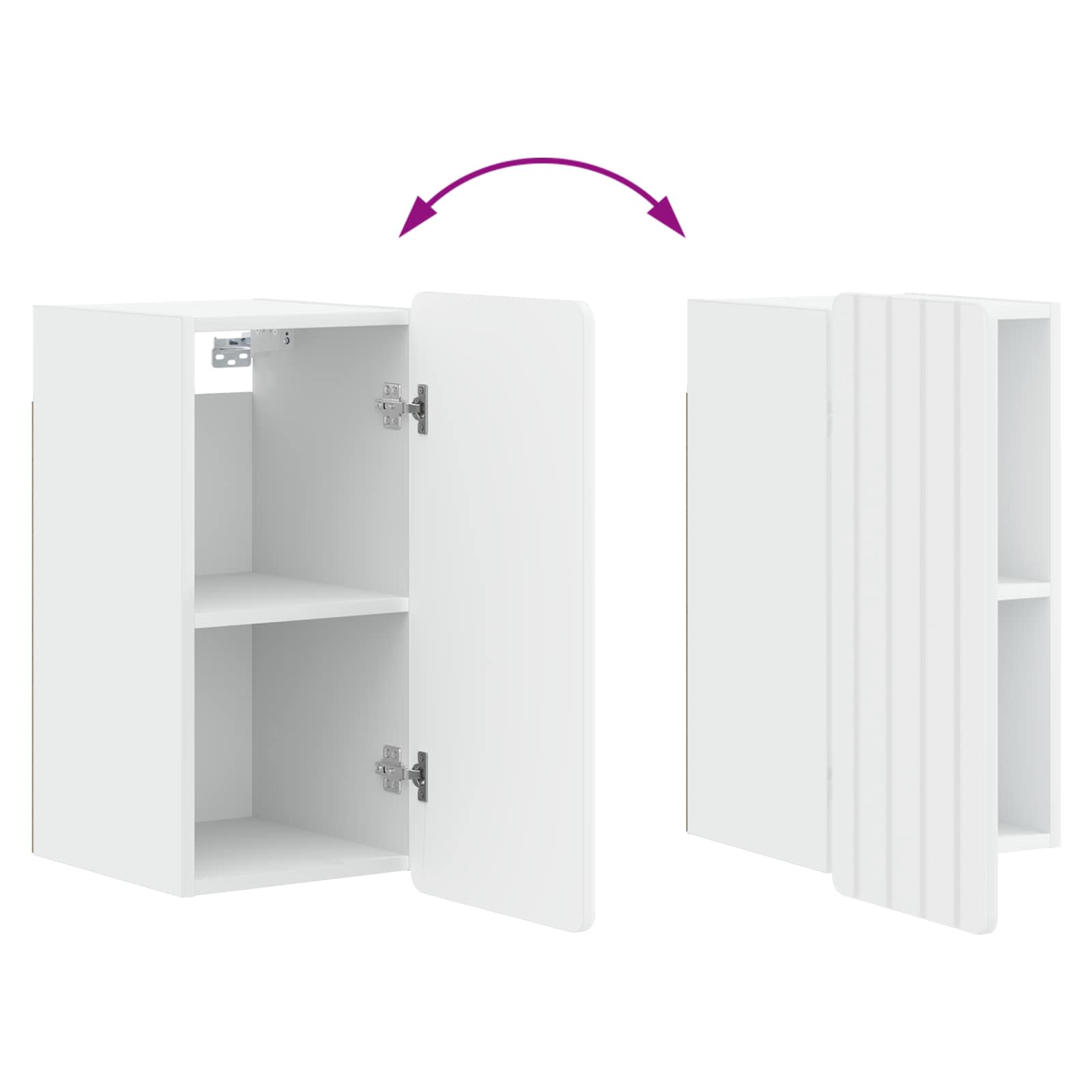 Bathroom Wall Cabinet White Slim 30x31x63cm