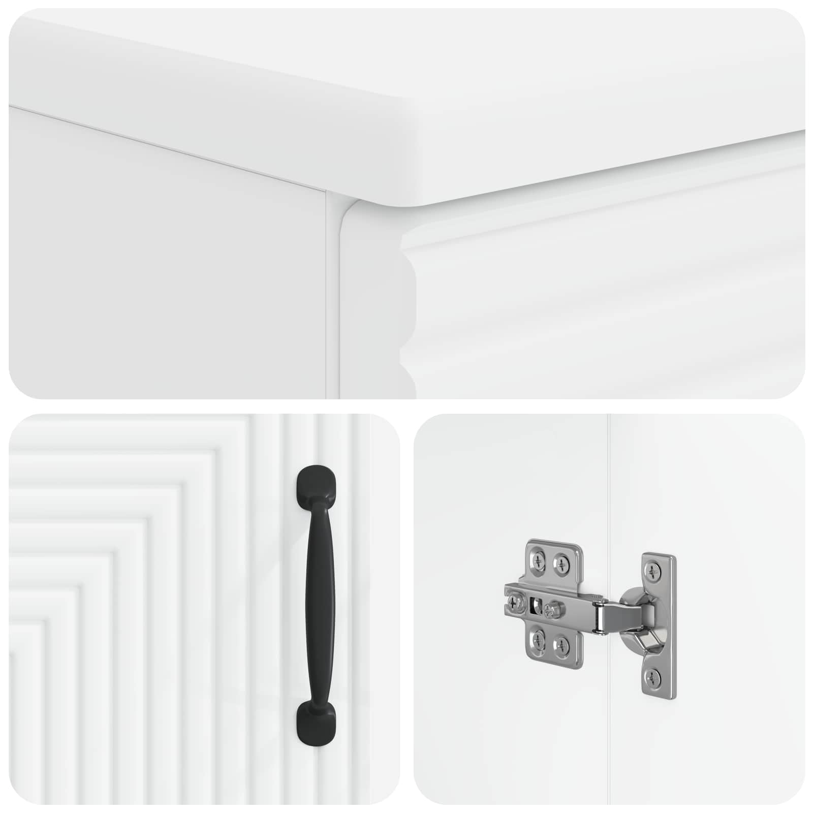 Bathroom Sink Cabinet White Compact 59.5x31.5x59cm