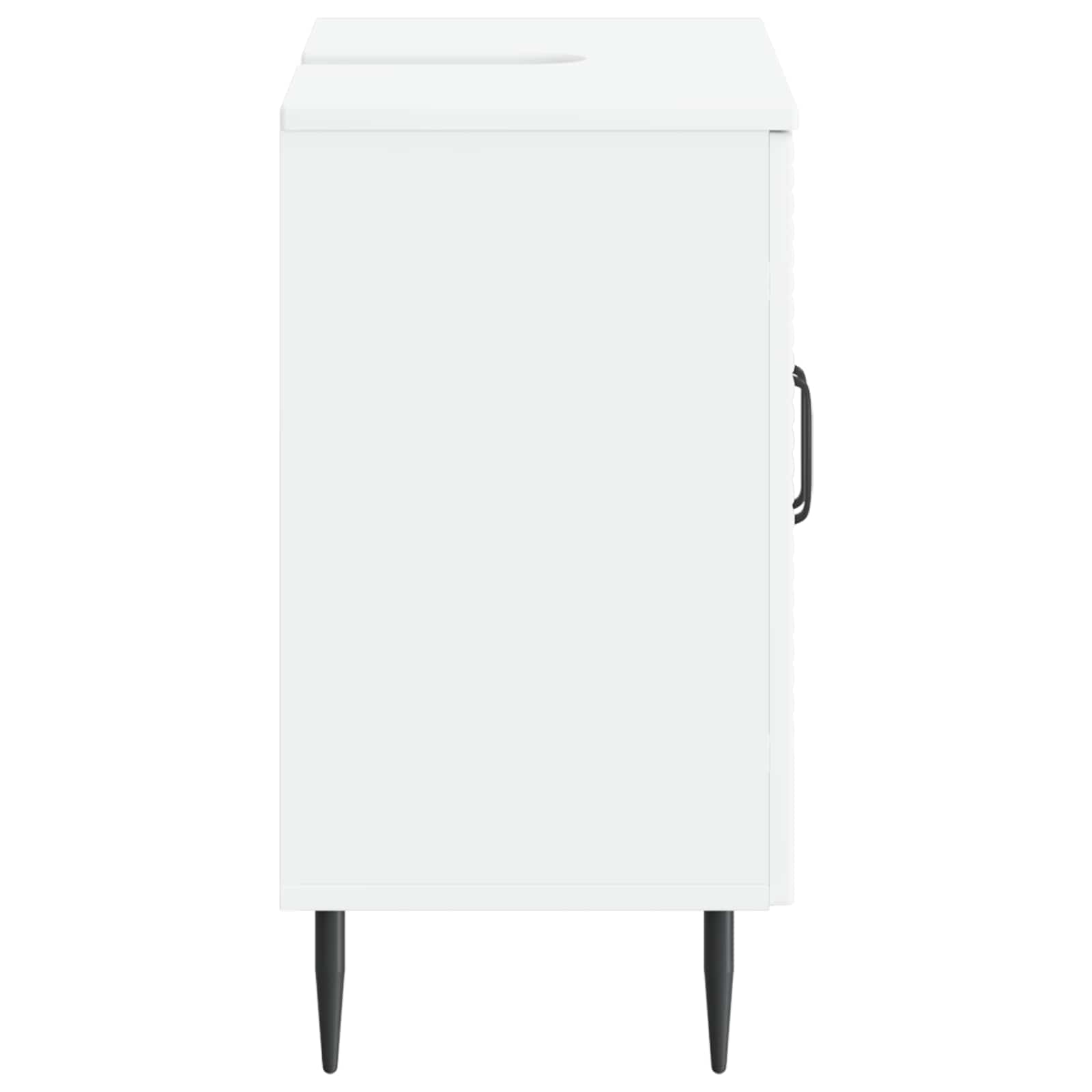 Bathroom Sink Cabinet White Compact 59.5x31.5x59cm