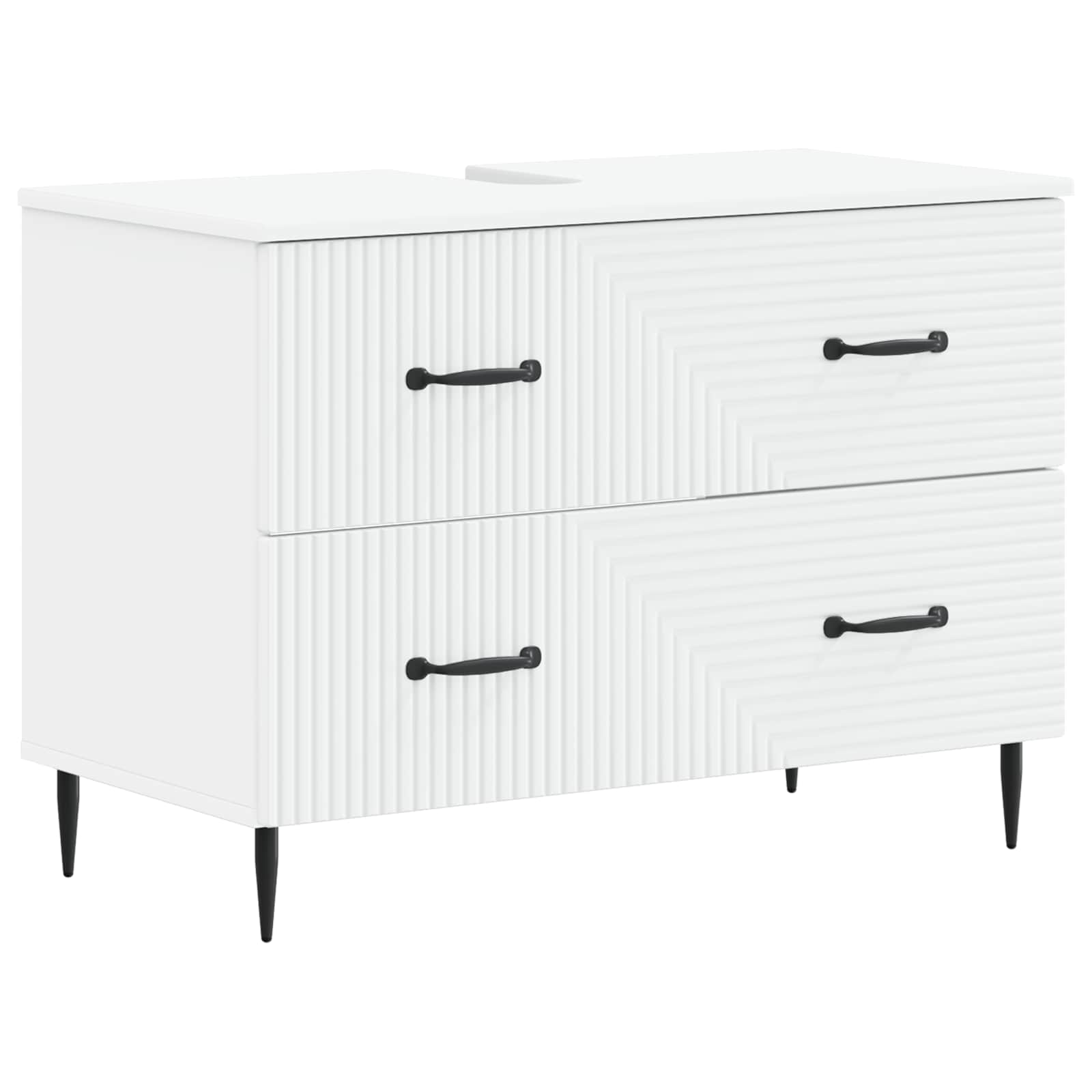 Bathroom Sink Cabinet White Slim 82x41x58.5cm