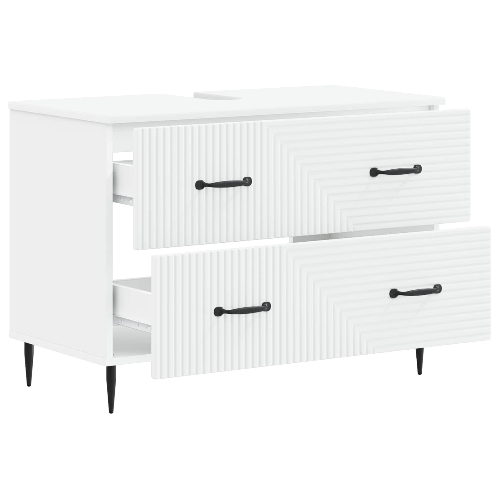 Bathroom Sink Cabinet White Slim 82x41x58.5cm