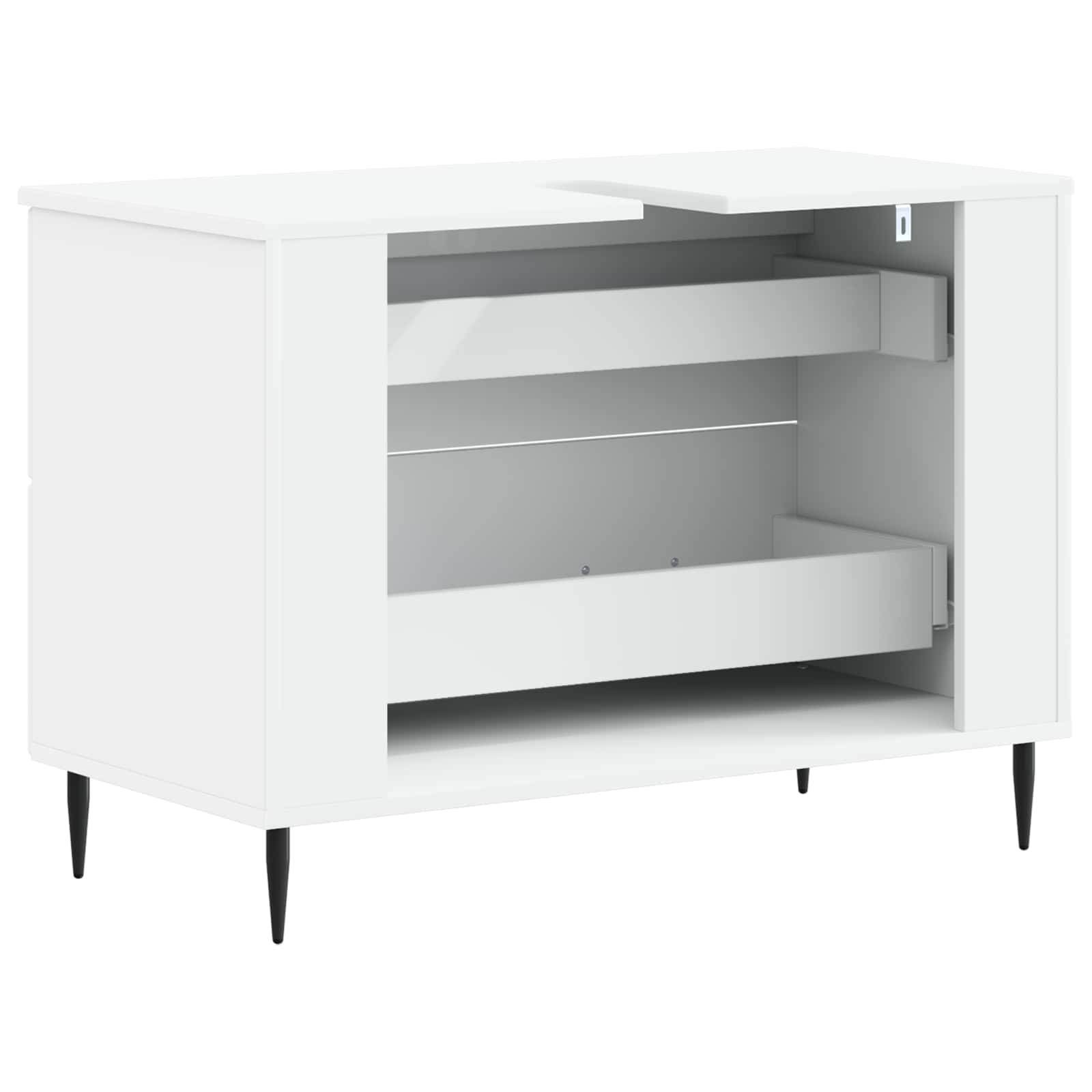Bathroom Sink Cabinet White Slim 82x41x58.5cm