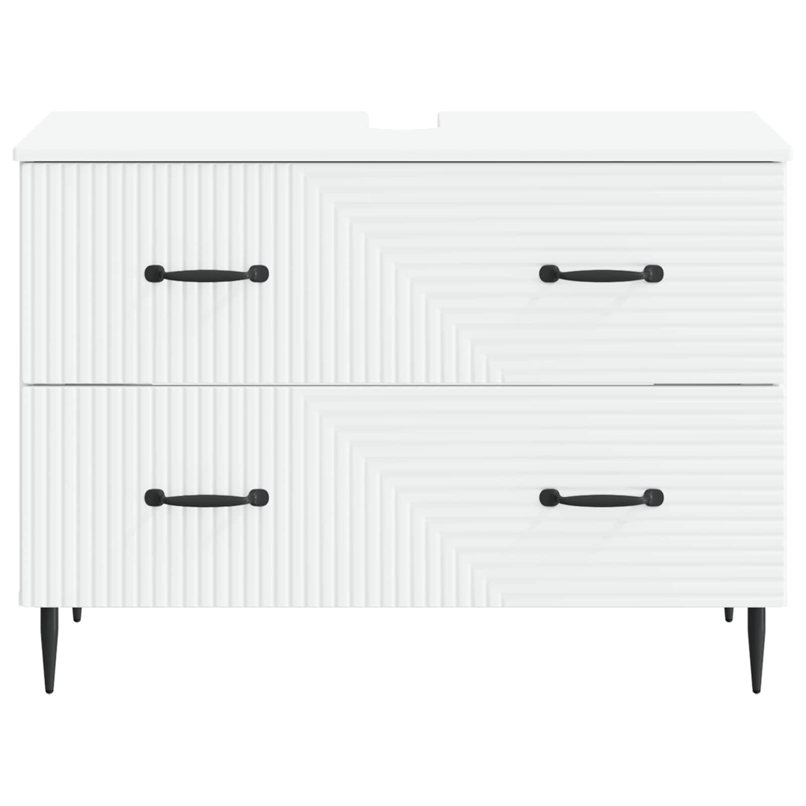 Bathroom Sink Cabinet White Slim 82x41x58.5cm