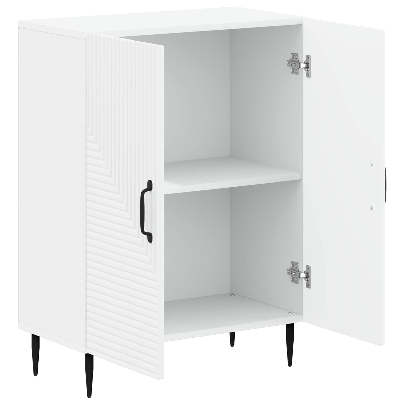 Bathroom Storage Cabinet White Compact 59.5x31x80cm