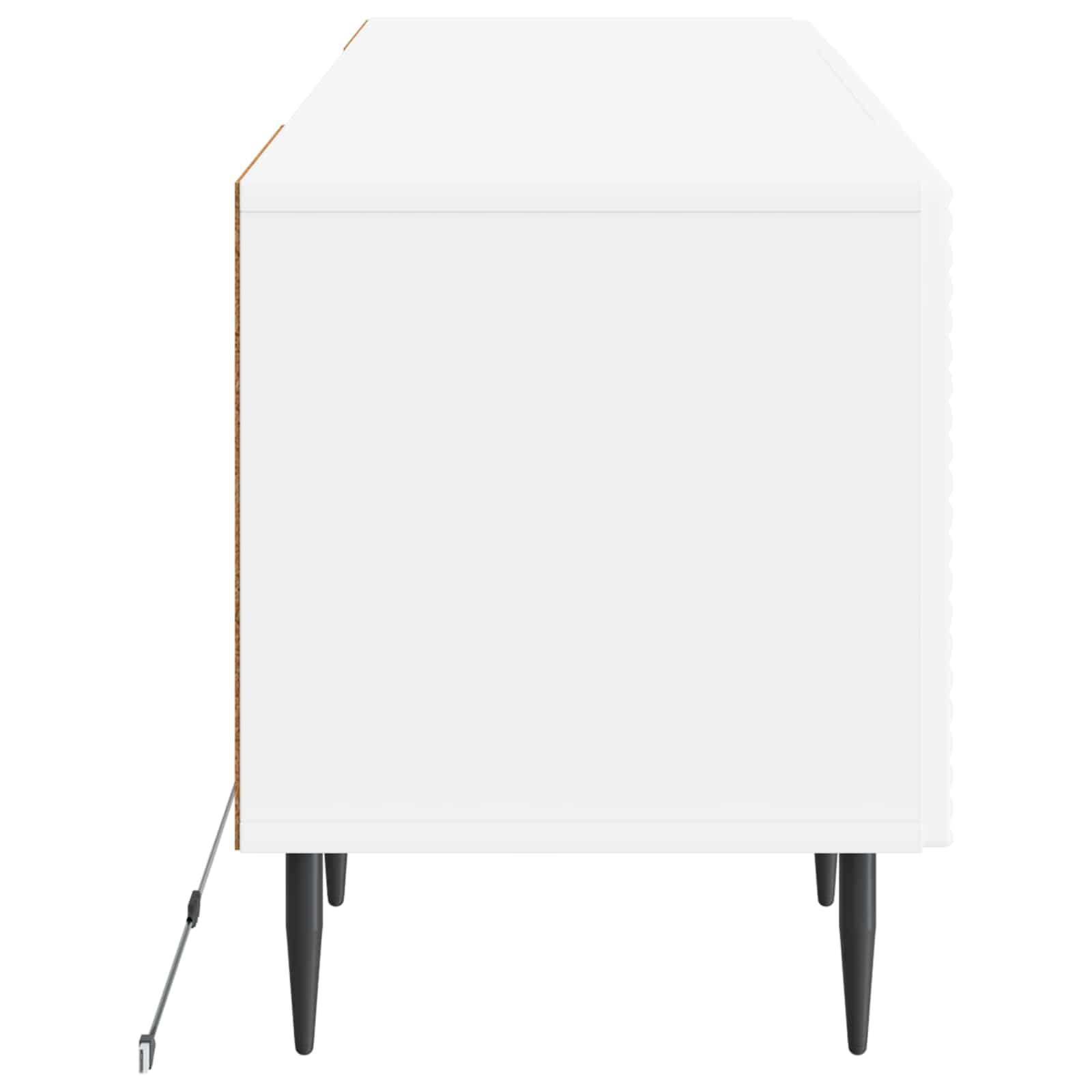 White LED TV Cabinet Engineered Wood