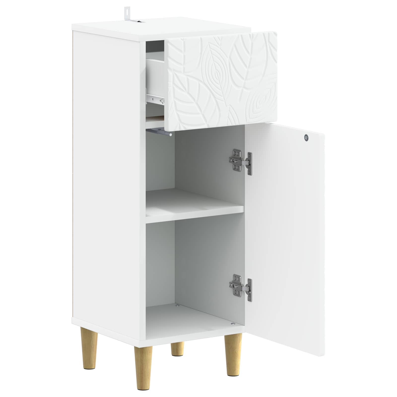 Bathroom Storage Cabinet White Slim 30x31x80cm