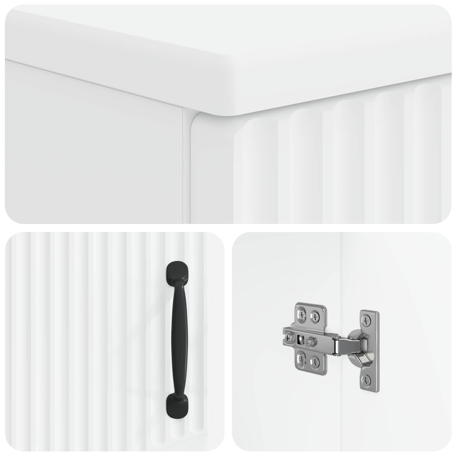 Bathroom Sink Cabinet White Modern 59.5x31.5x56cm