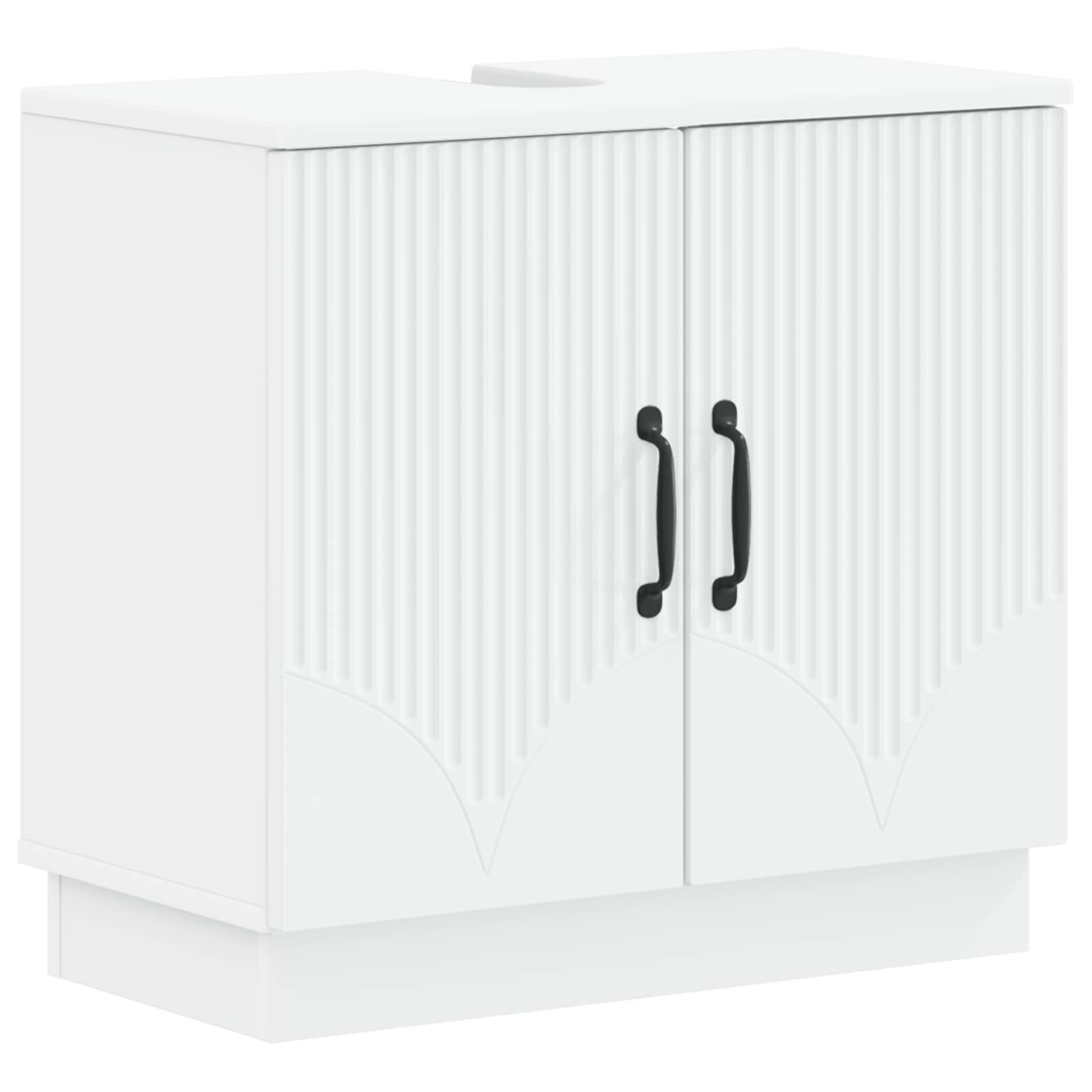 Bathroom Sink Cabinet White Modern 59.5x31.5x56cm