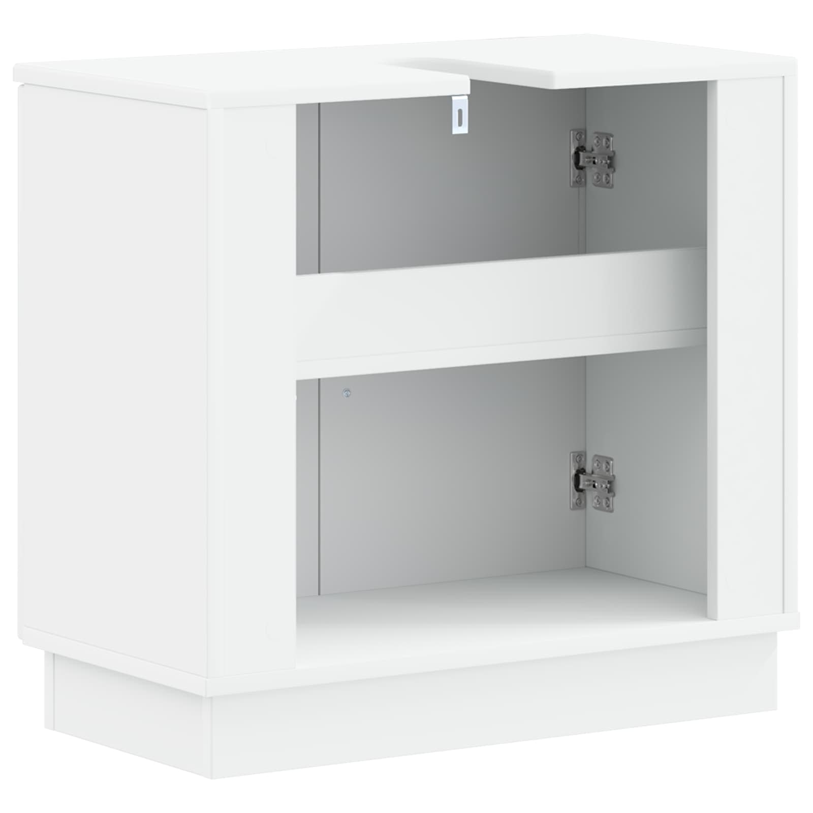 Bathroom Sink Cabinet White Modern 59.5x31.5x56cm