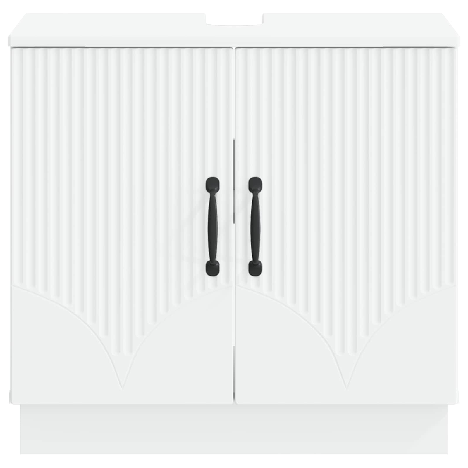 Bathroom Sink Cabinet White Modern 59.5x31.5x56cm
