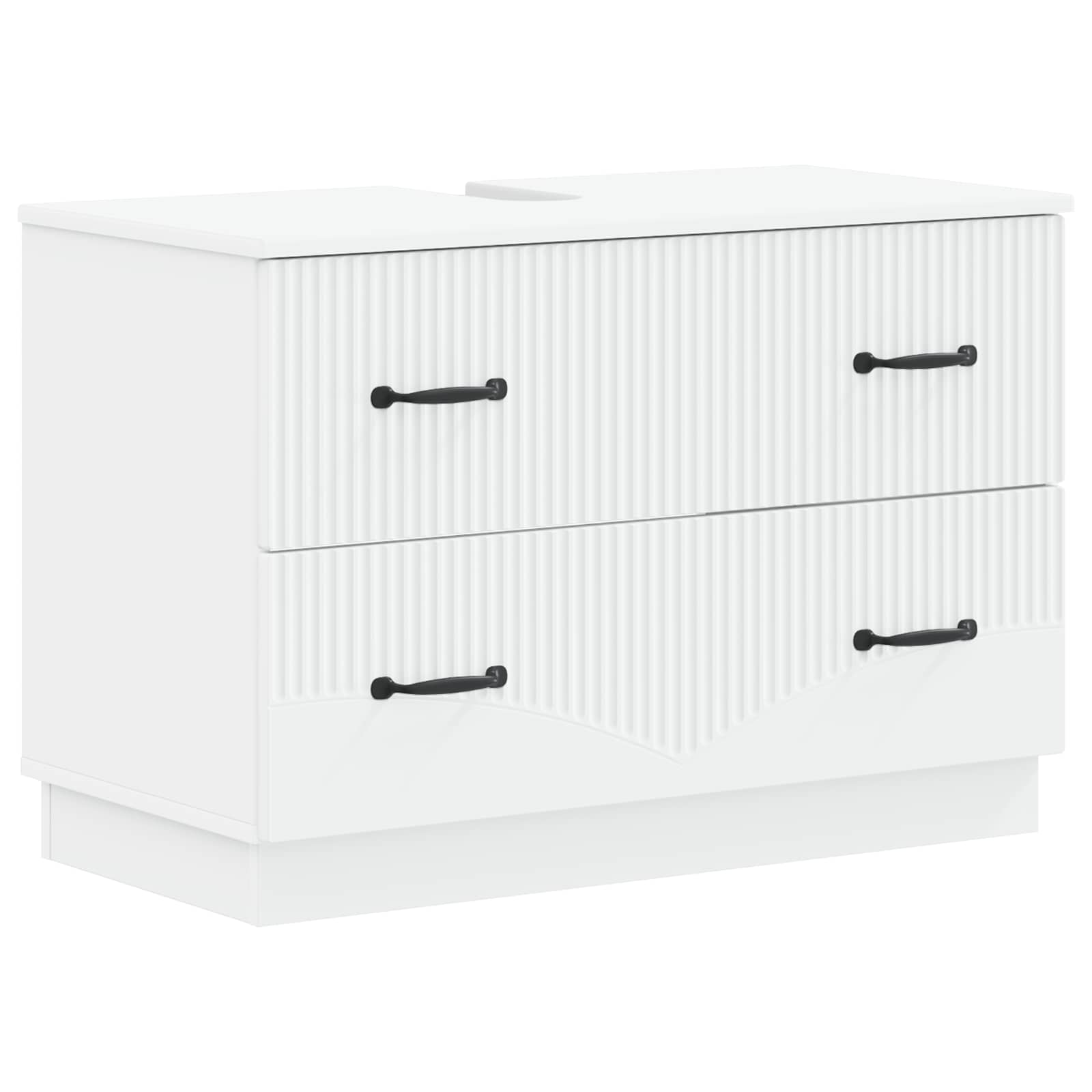 Bathroom Sink Cabinet White Modern 82 cm x 41 cm x 56 cm
