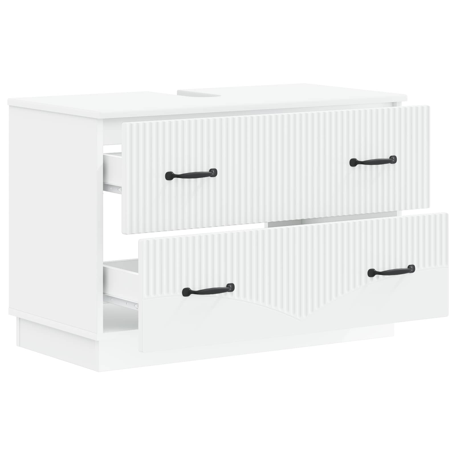 Bathroom Sink Cabinet White Modern 82 cm x 41 cm x 56 cm