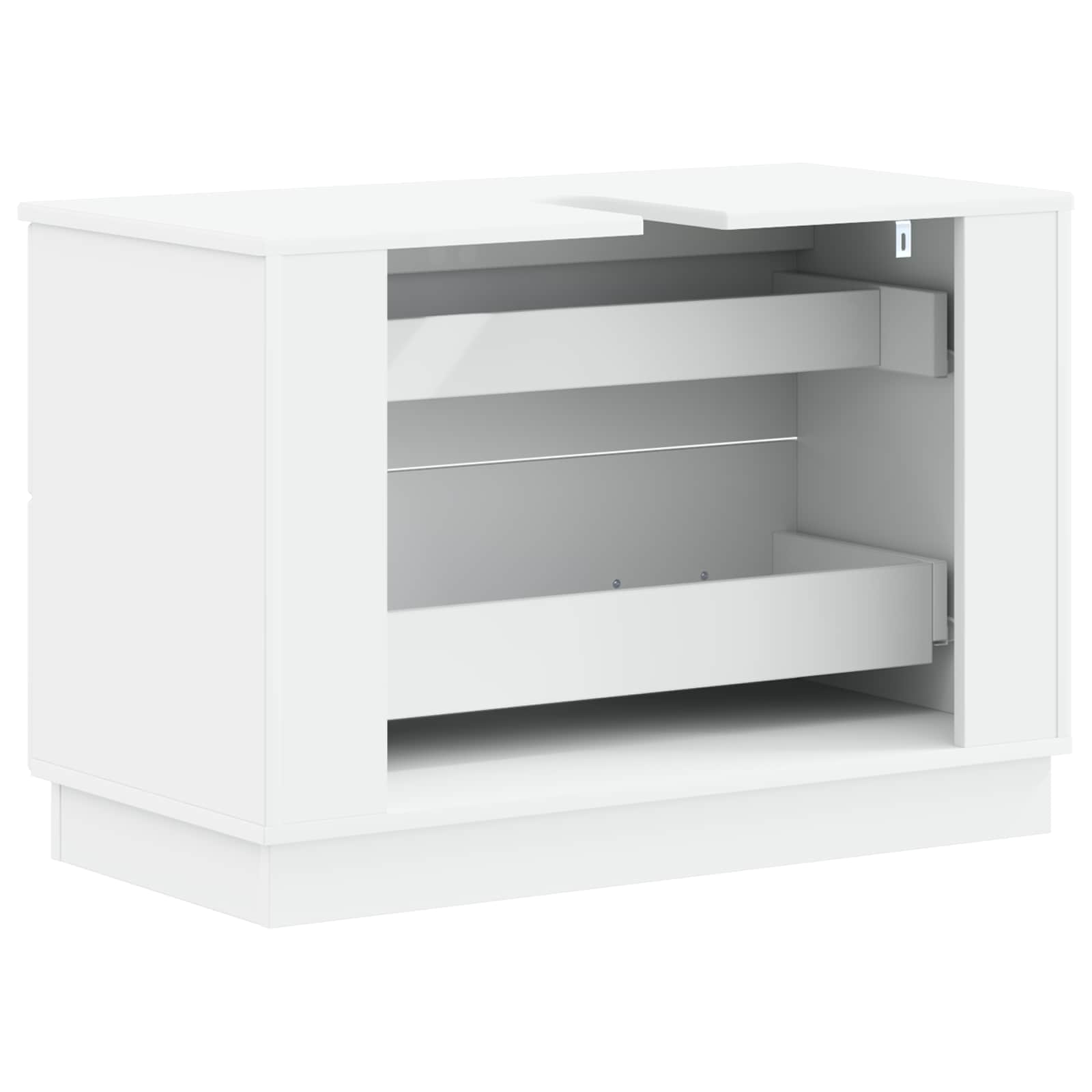 Bathroom Sink Cabinet White Modern 82 cm x 41 cm x 56 cm