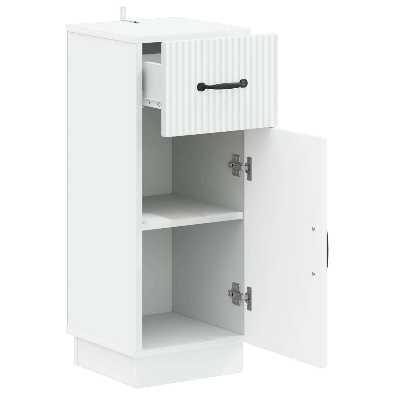 Bathroom Storage Cabinet White Slim 30x31x77cm