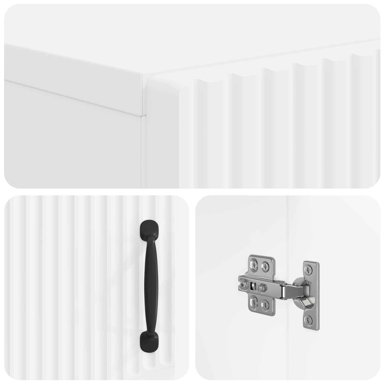 Bathroom Storage Cabinet White Slim 59.5x31x77cm