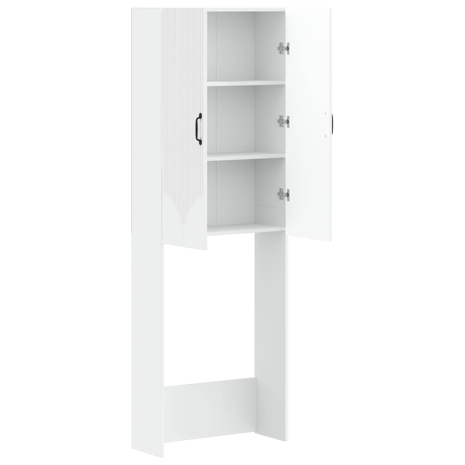 Bathroom Cabinet White Engineered Wood 66 cm x 25.5 cm x 190 cm