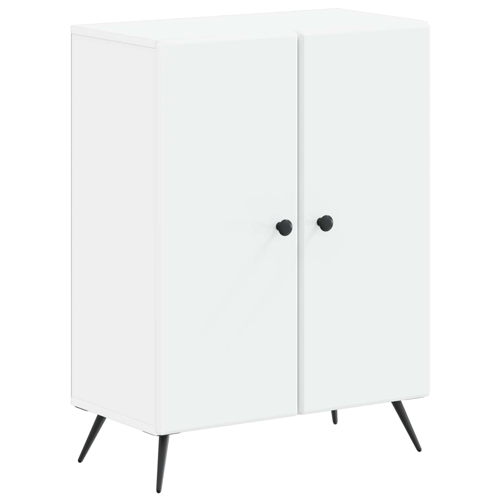 Bathroom Storage Cabinet White Modern 59.5x31x80cm