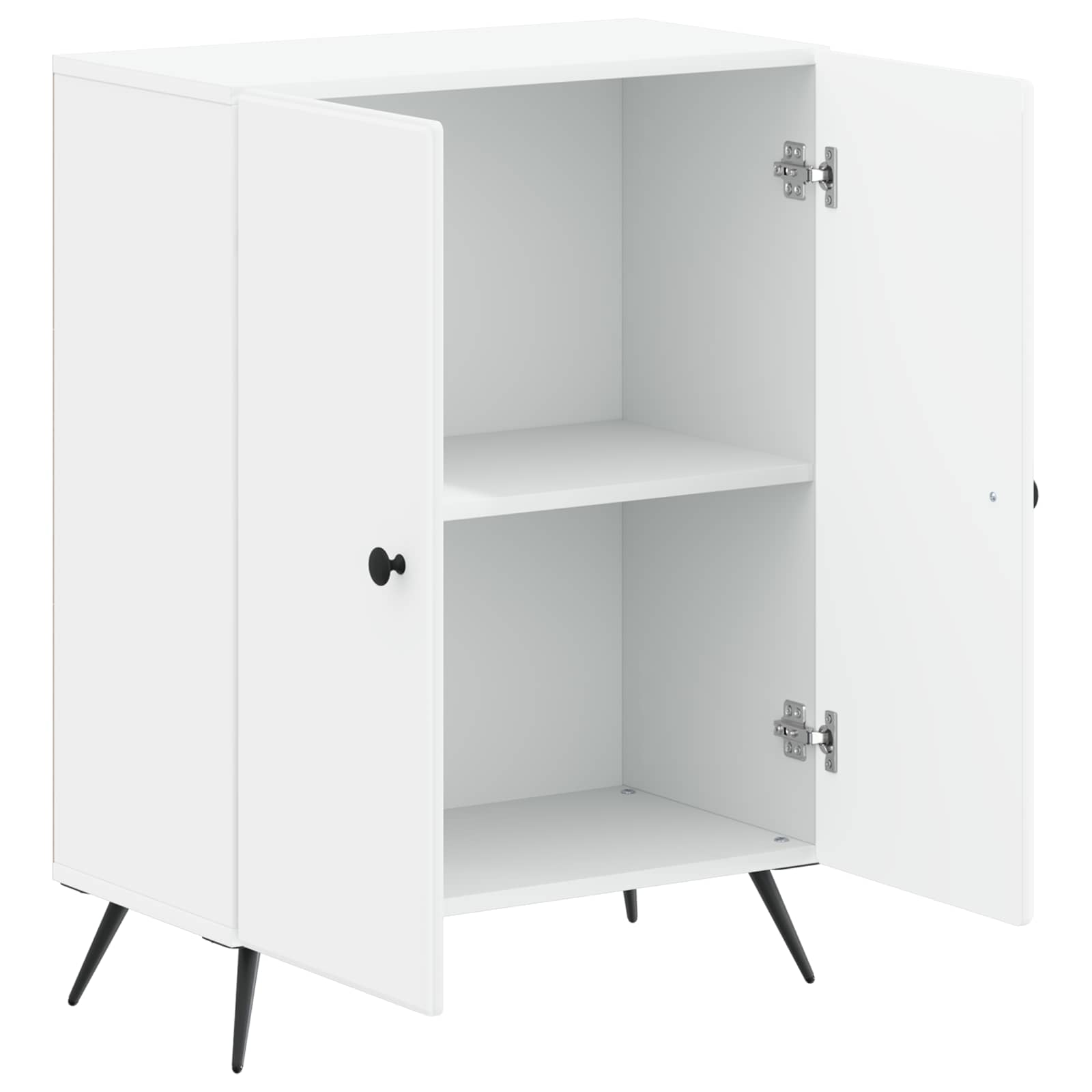 Bathroom Storage Cabinet White Modern 59.5x31x80cm