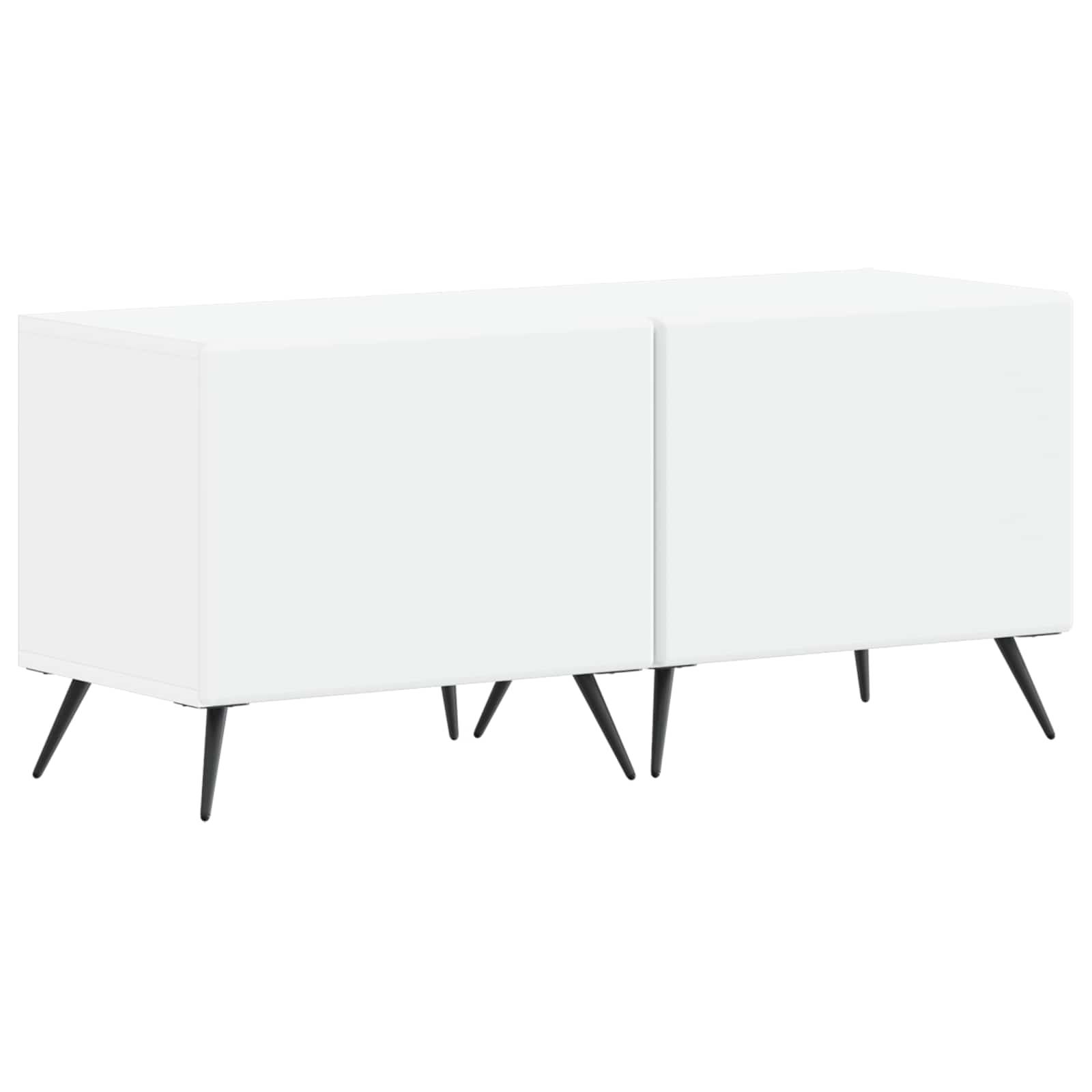 Modern TV Cabinet White Wood 49x35x43cm