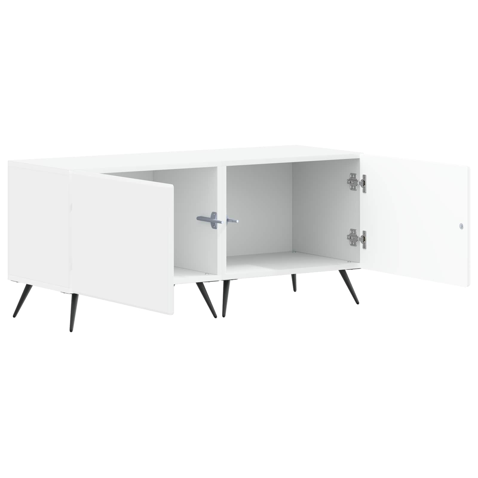 Modern TV Cabinet White Wood 49x35x43cm