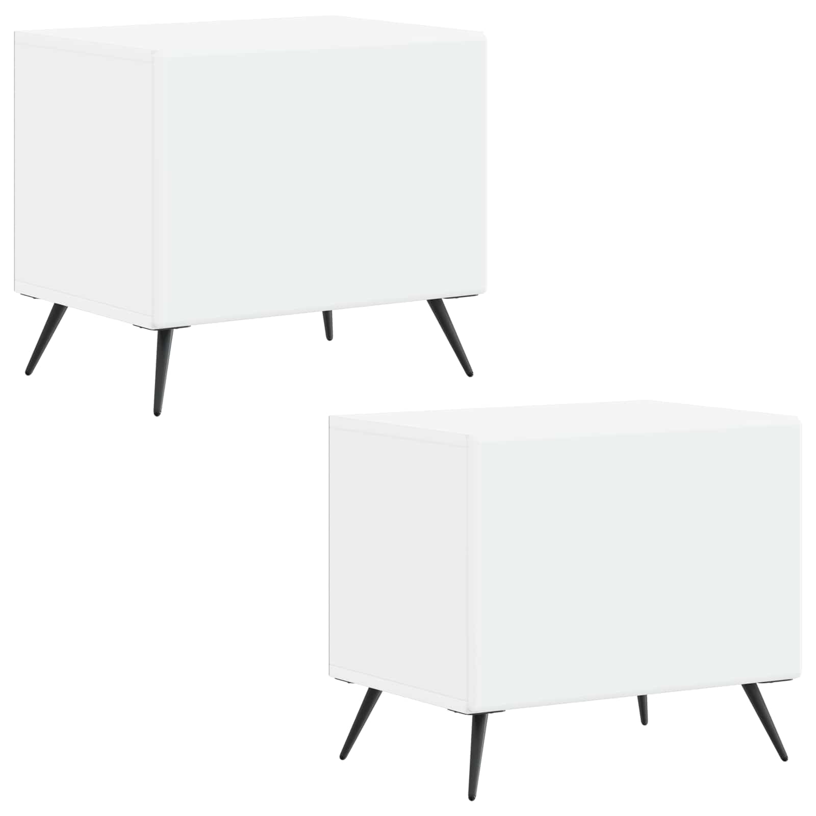 Modern TV Cabinet White Wood 49x35x43cm