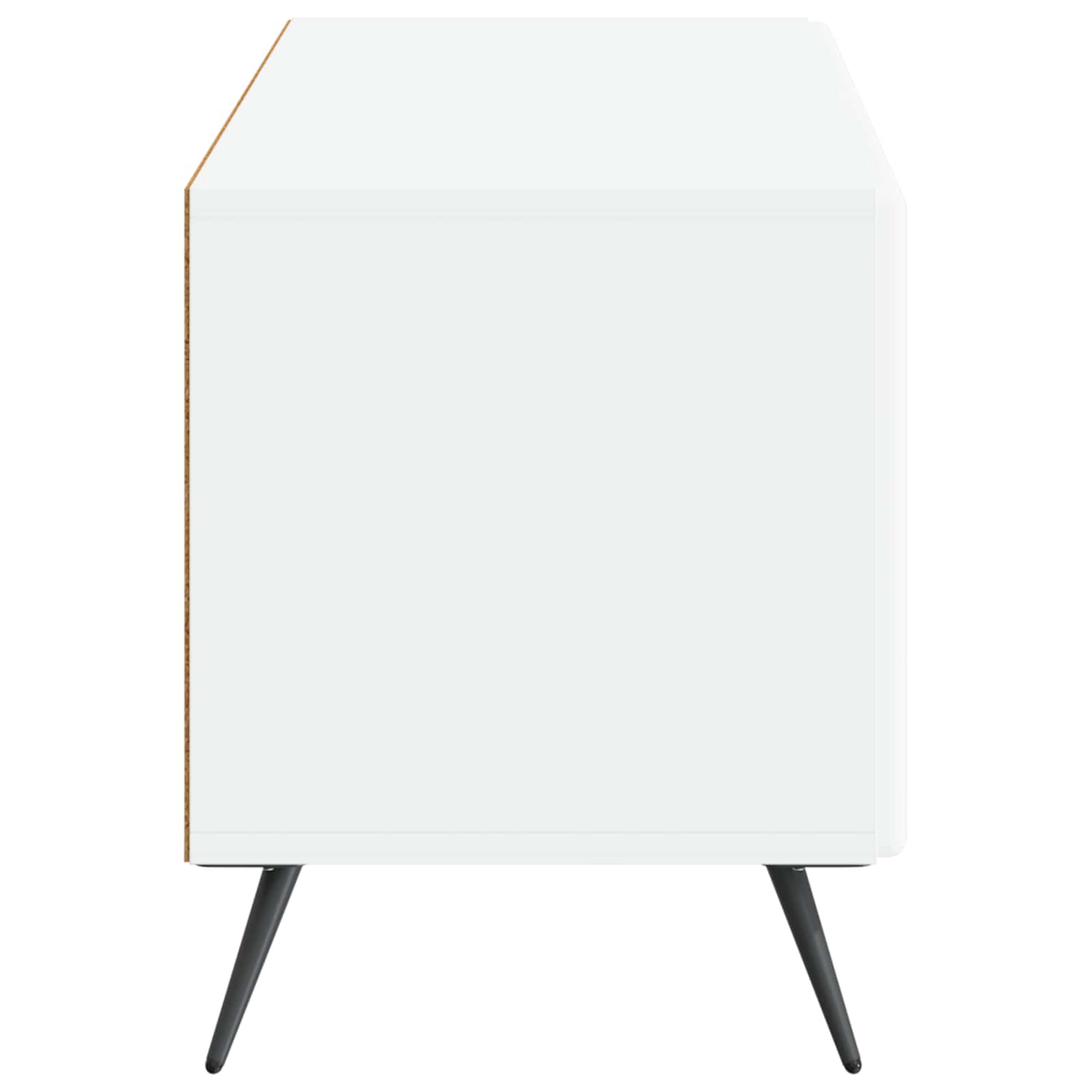 Modern TV Cabinet White Wood 49x35x43cm