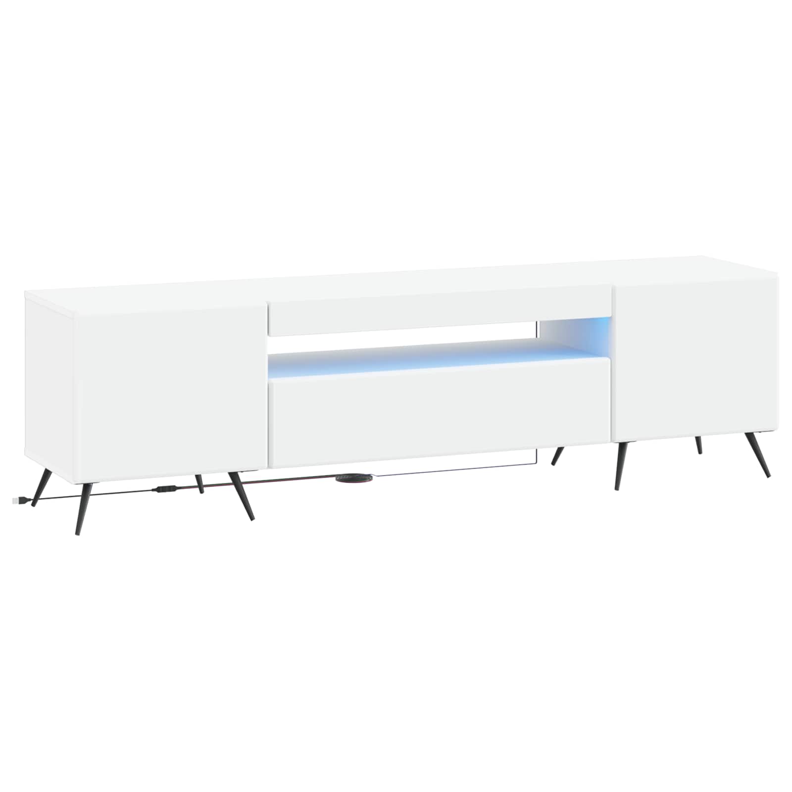 Modern TV Cabinet White Wood