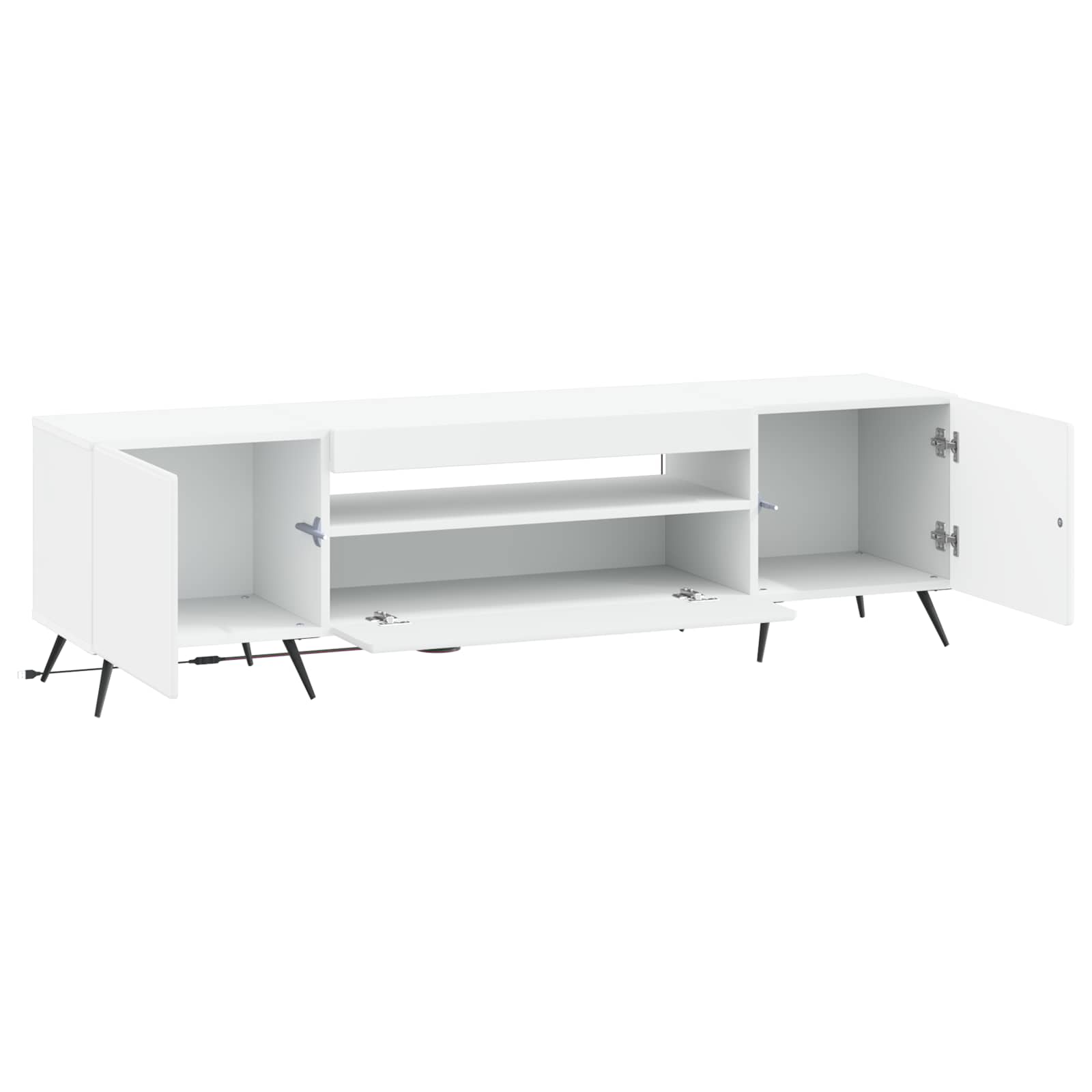 Modern TV Cabinet White Wood