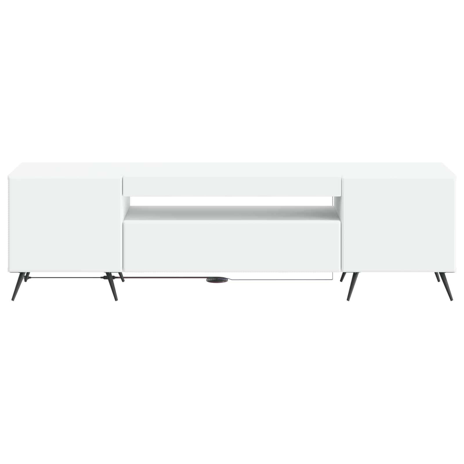 Modern TV Cabinet White Wood