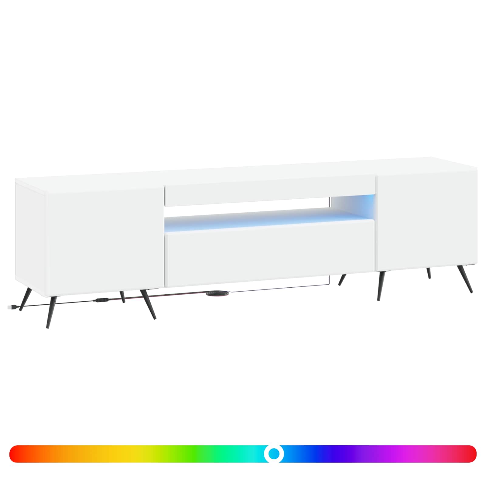 Modern TV Cabinet White Wood