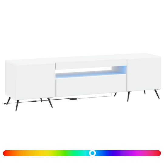 Modern TV Cabinet White Wood