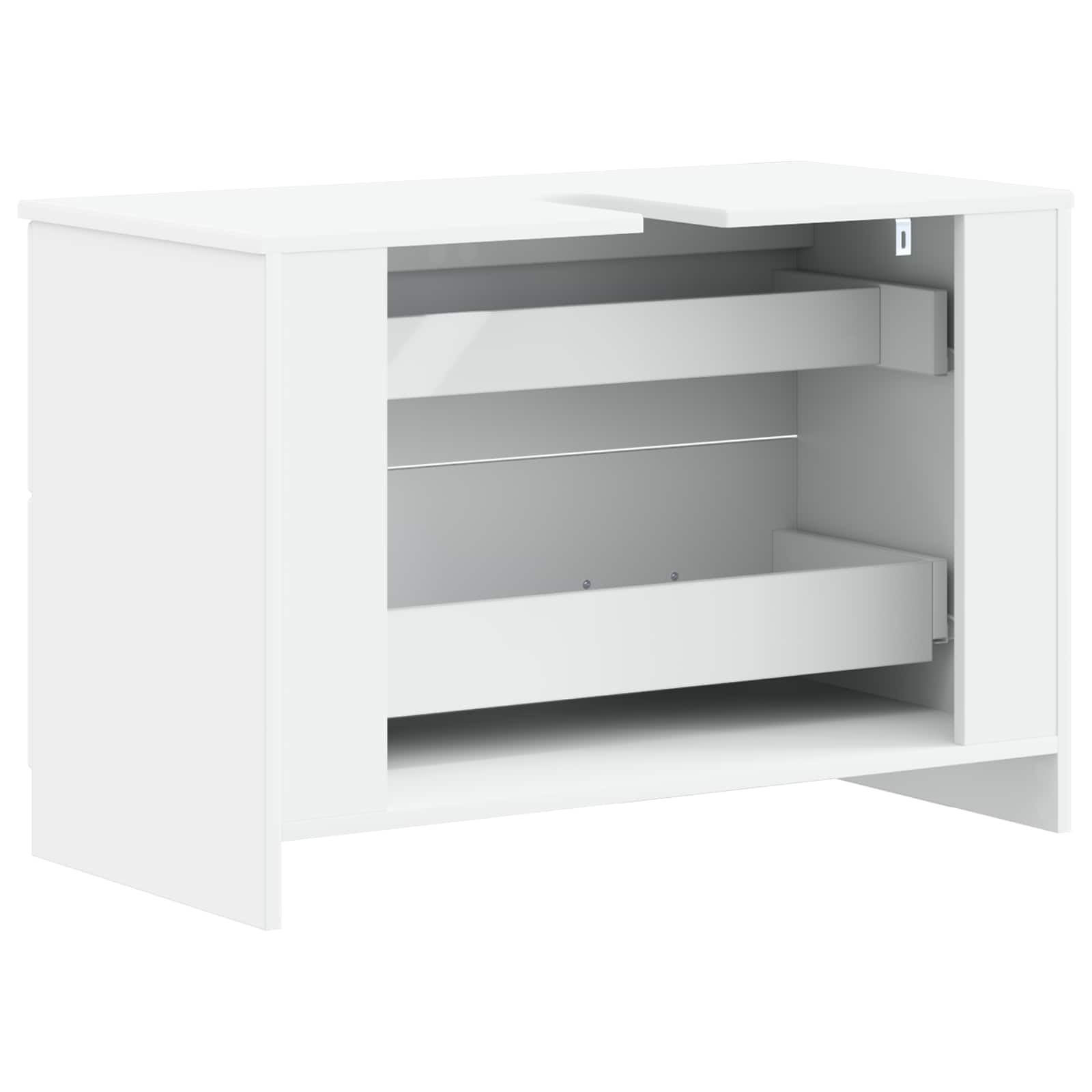 Bathroom Sink Cabinet White Modern 82x41x56cm