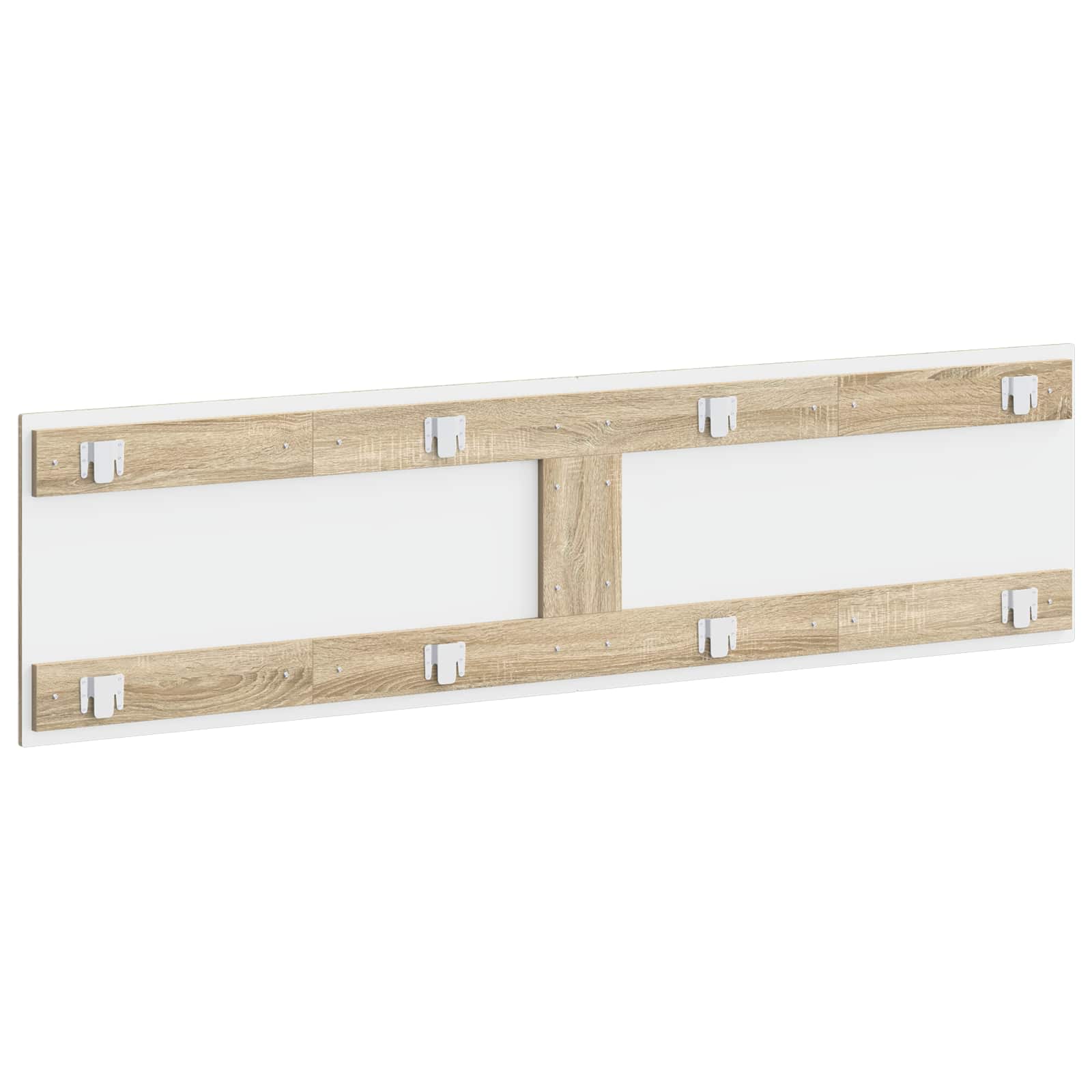 Wall Headboard Brown Wooden 200 cm x 3 cm x 50 cm