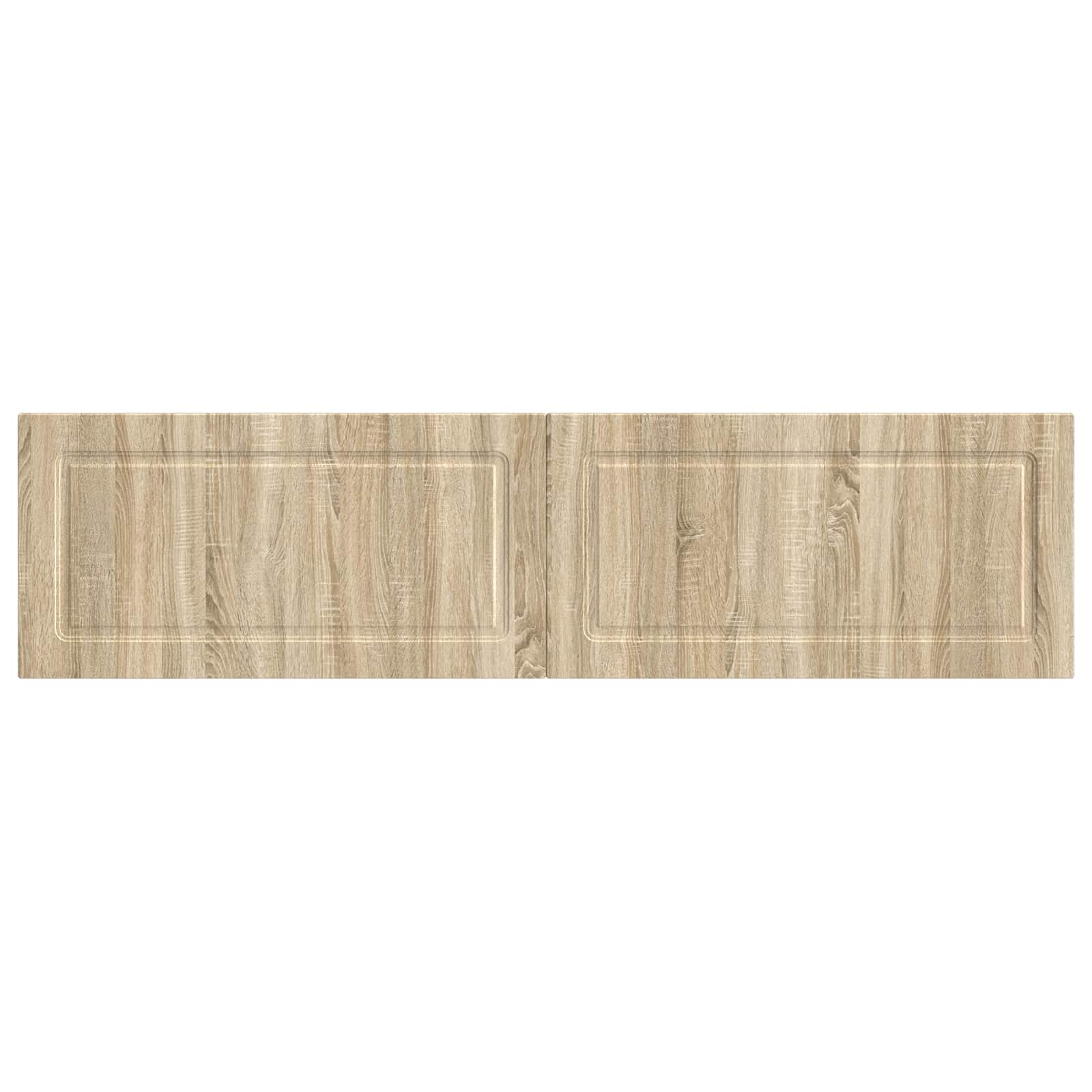 Wall Headboard Brown Wooden 200 cm x 3 cm x 50 cm