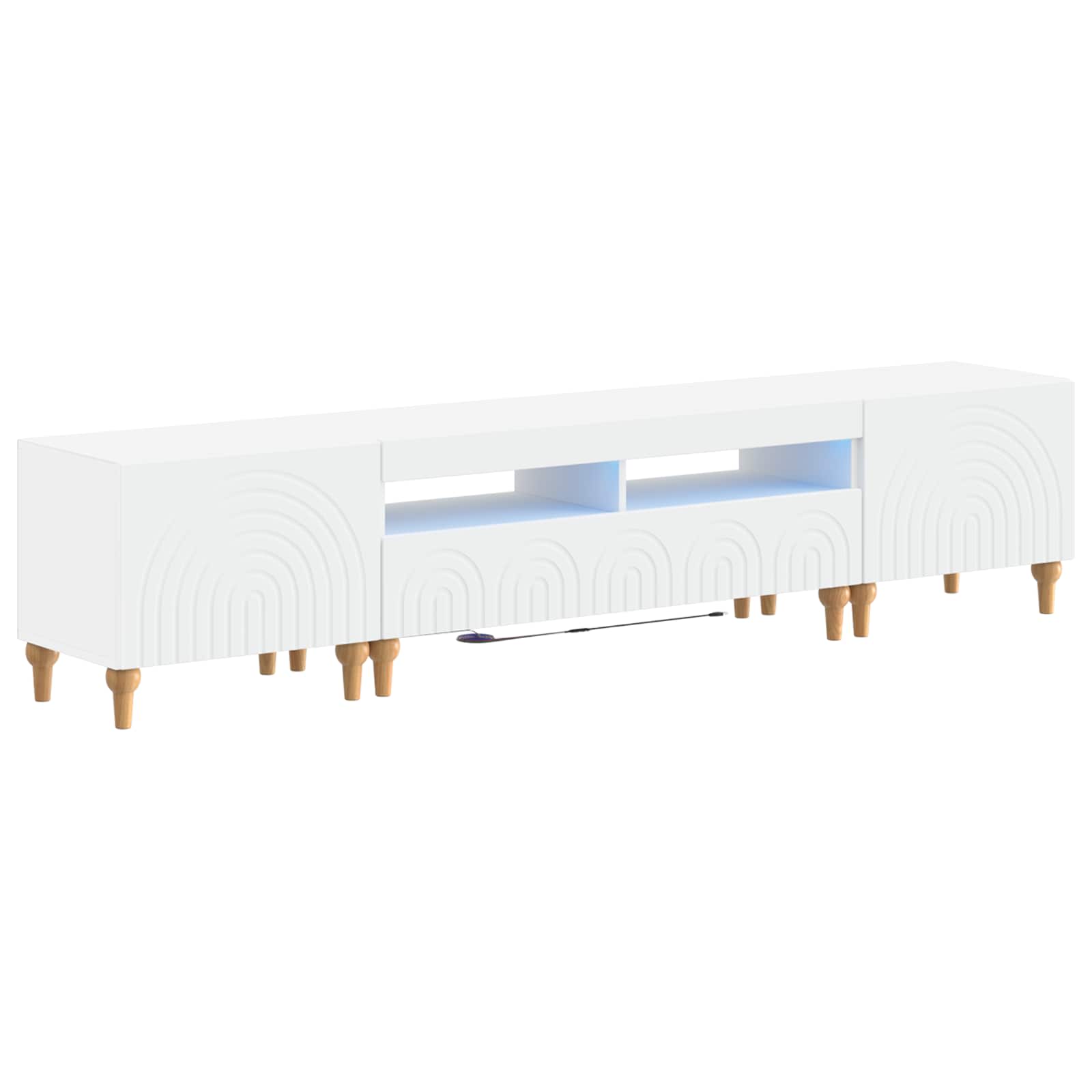 White LED TV Cabinet 49x35x43cm