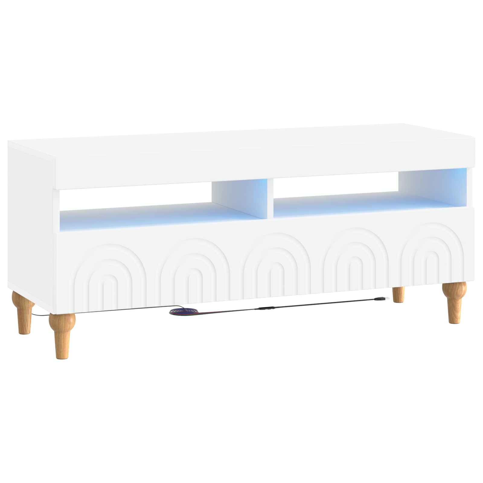 White LED TV Cabinet 49x35x43cm
