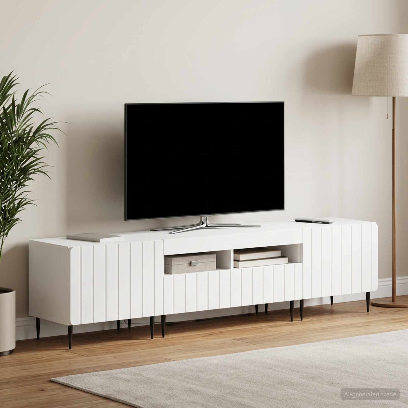 Modern White TV Cabinet 49x35x43cm