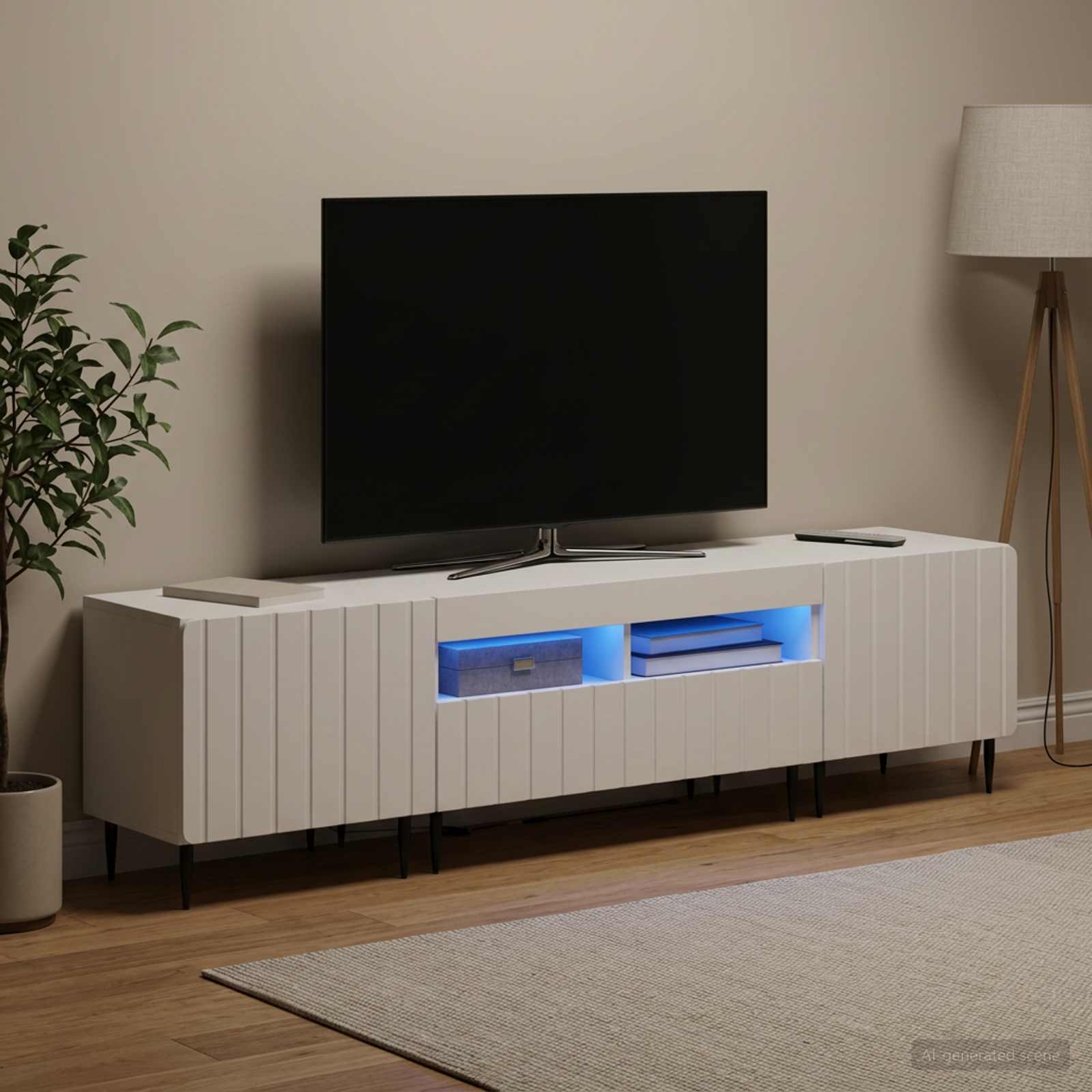 Modern White TV Cabinet 49x35x43cm