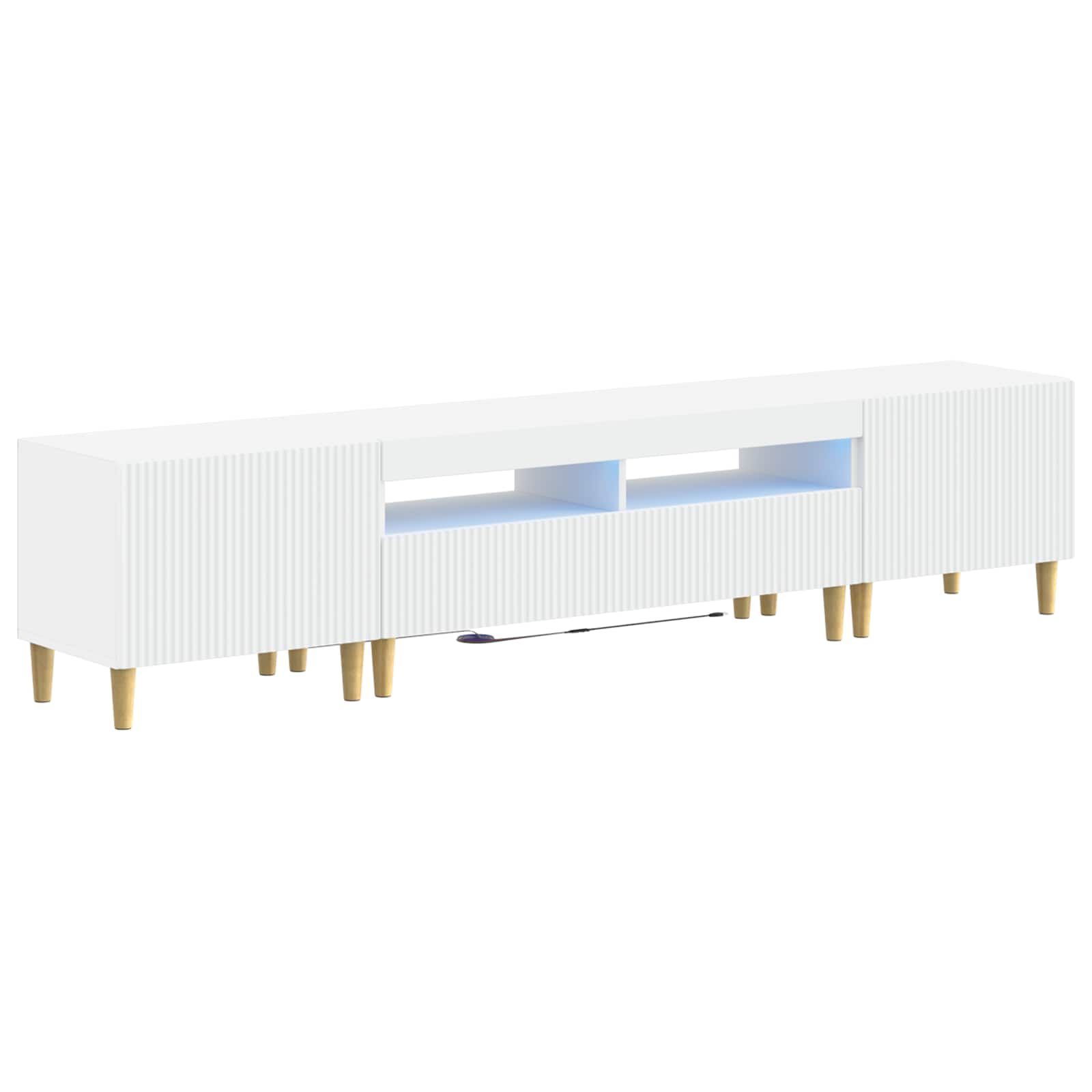 Modern TV Cabinet White Engineered Wood 49x35x43cm
