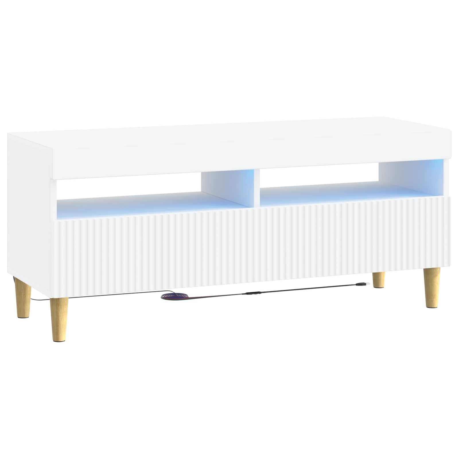 Modern TV Cabinet White Engineered Wood 49x35x43cm