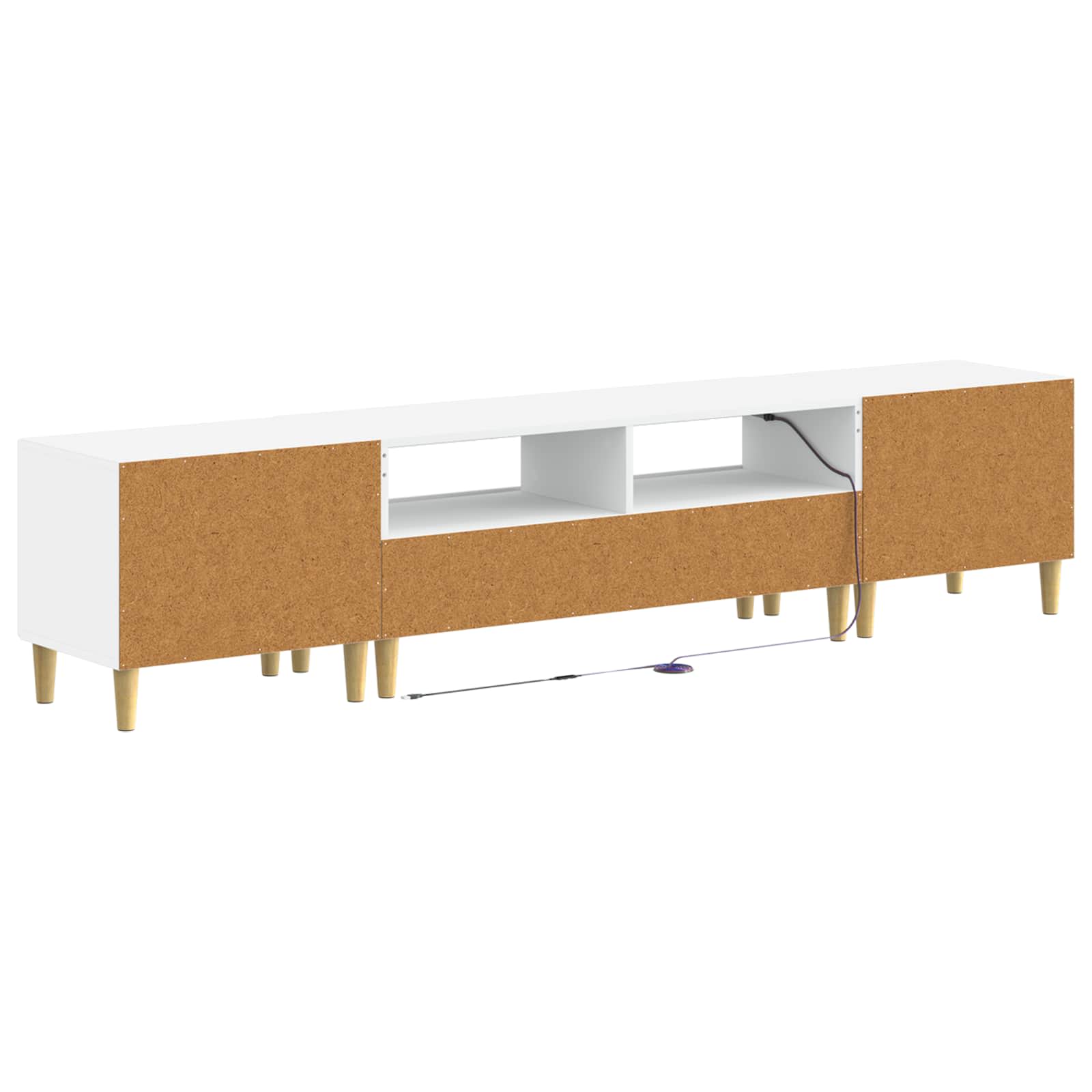 Modern TV Cabinet White Engineered Wood 49x35x43cm