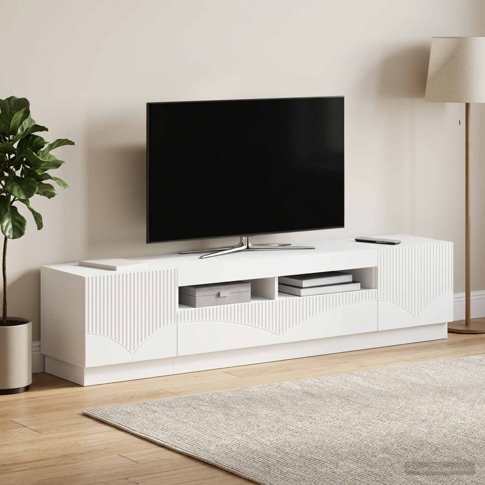 White TV Cabinet Set 49x35x40cm