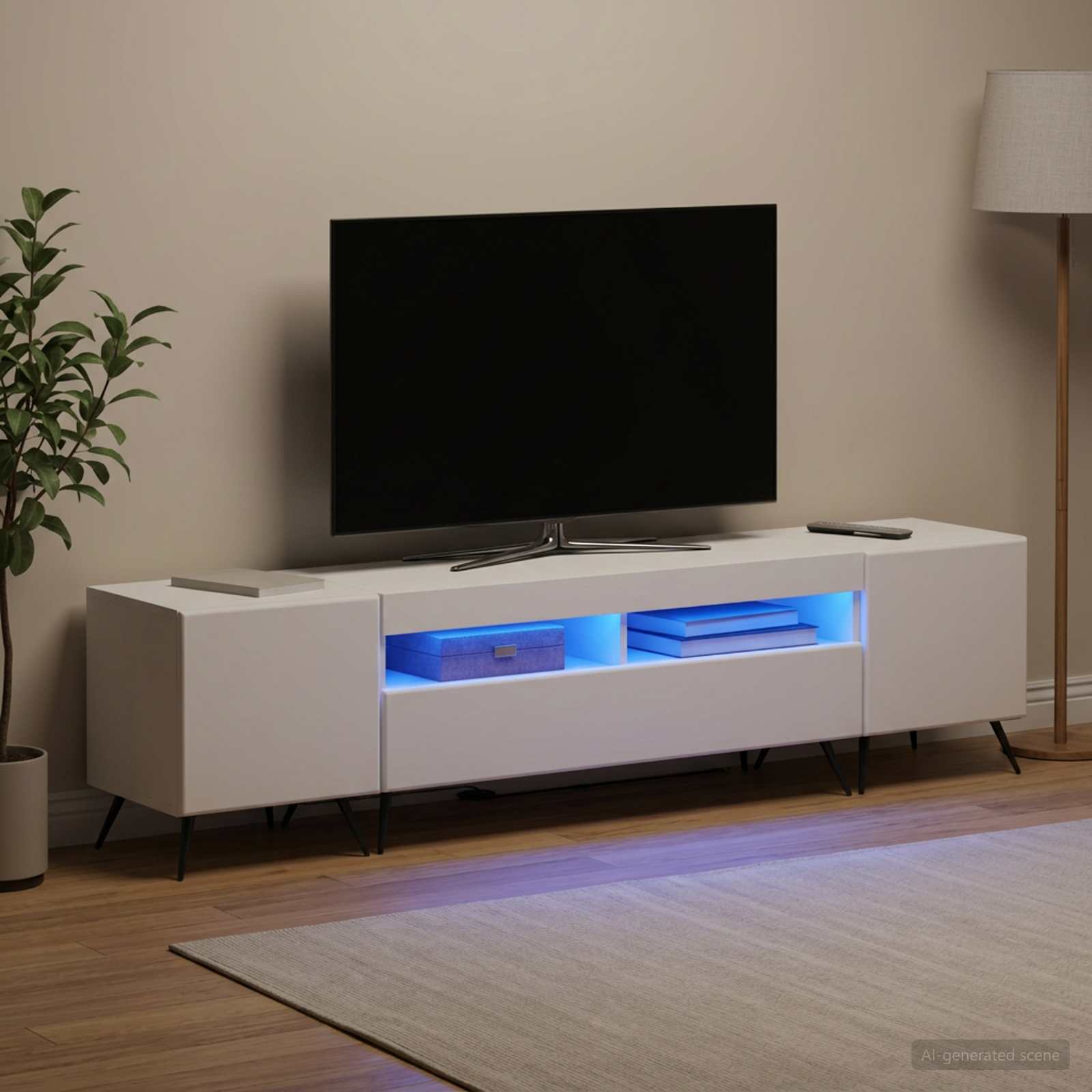 White TV Cabinet Set 49x35x43cm