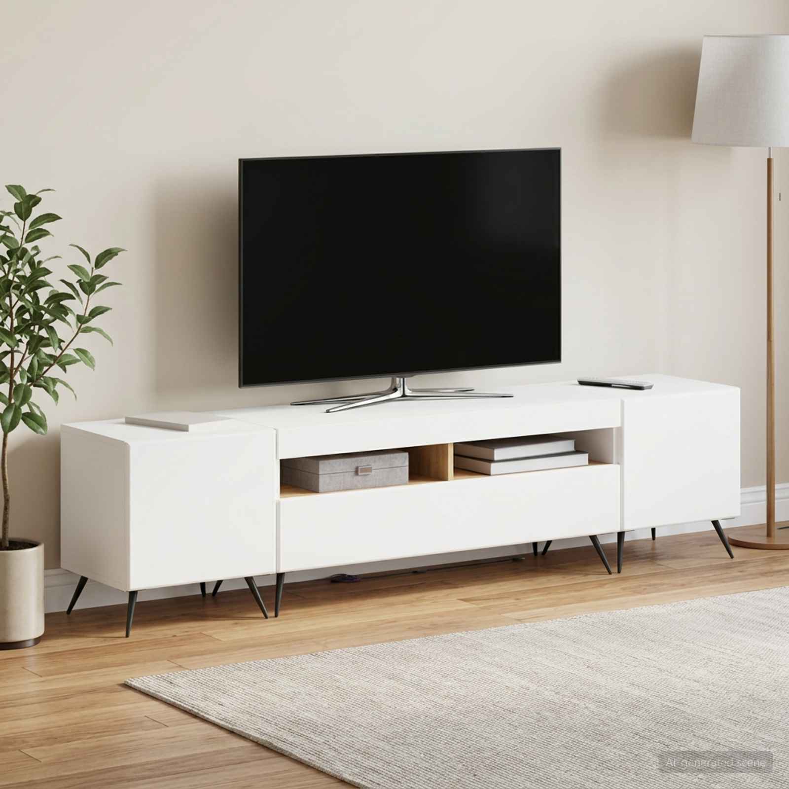 White TV Cabinet Set 49x35x43cm