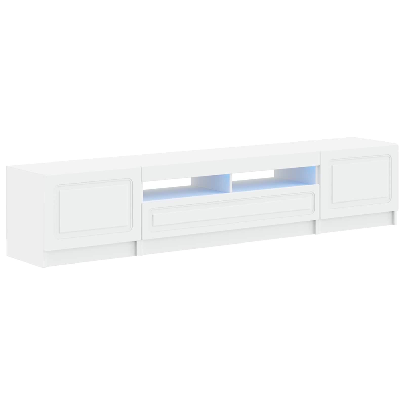 Modern TV Cabinet White Wood 49x35x40cm
